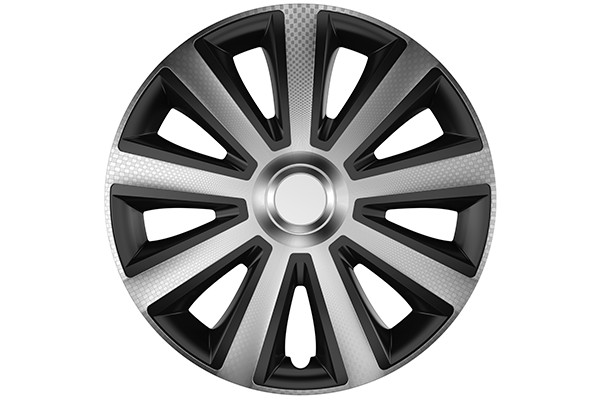 Set de capace pentru roti 16` VR CARBON AVIATOR SILVER & BLACK Mega Drive