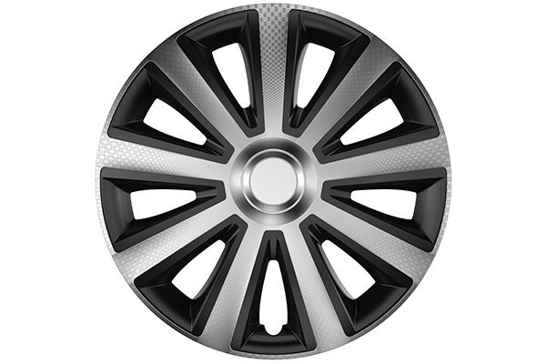 Set de capace pentru roti 15` VR CARBON AVIATOR SILVER & BLACK Mega Drive