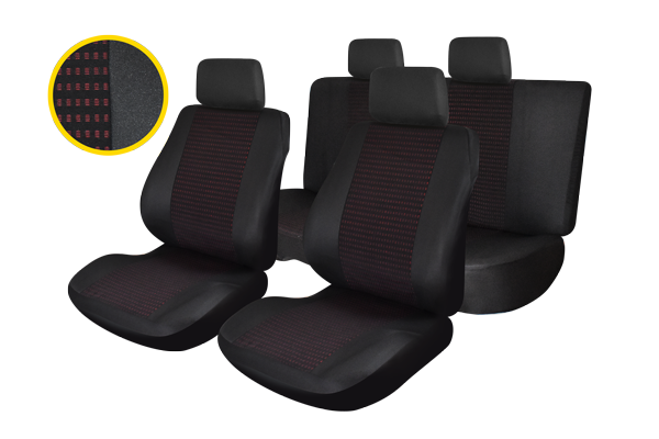 Set de huse pentru scaun TRAFFIC culoare rosie Profiller