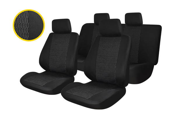 Set de huse pentru scaun TRAFFIC culoare neagra 007 Profiller