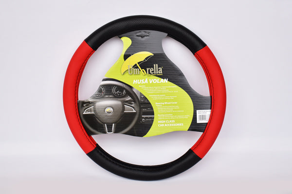 Husa pentru volan ROSU SI NEGRU 37-39 CM Umbrella