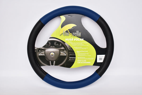 Husa pentru volan ALBASTRU SI NEGRU 37-39 CM Umbrella