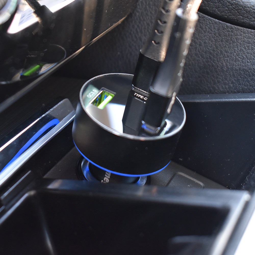 Incarcator auto 1XUSB QC3.0 + 1XUSB 2.4A + 1XUSB TYPE-C 42W Mega Drive