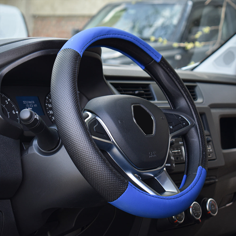 Husa pentru volan ALBASTRU SI NEGRU 37-39 CM Umbrella