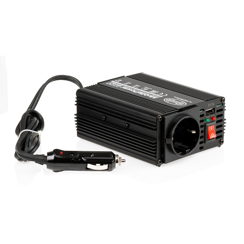 Invertor de tensiune PREMIUM PRO 150-300W alimentare 12V iesire 230V cu USB Heyner