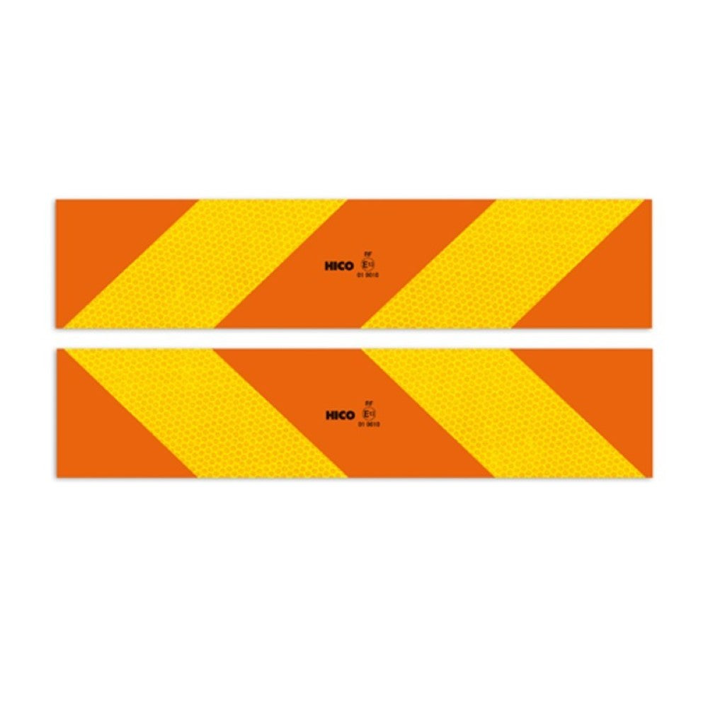 Set de 2 autocolante reflectorizante galben/rosu fluorescent 565X132 MM Hico