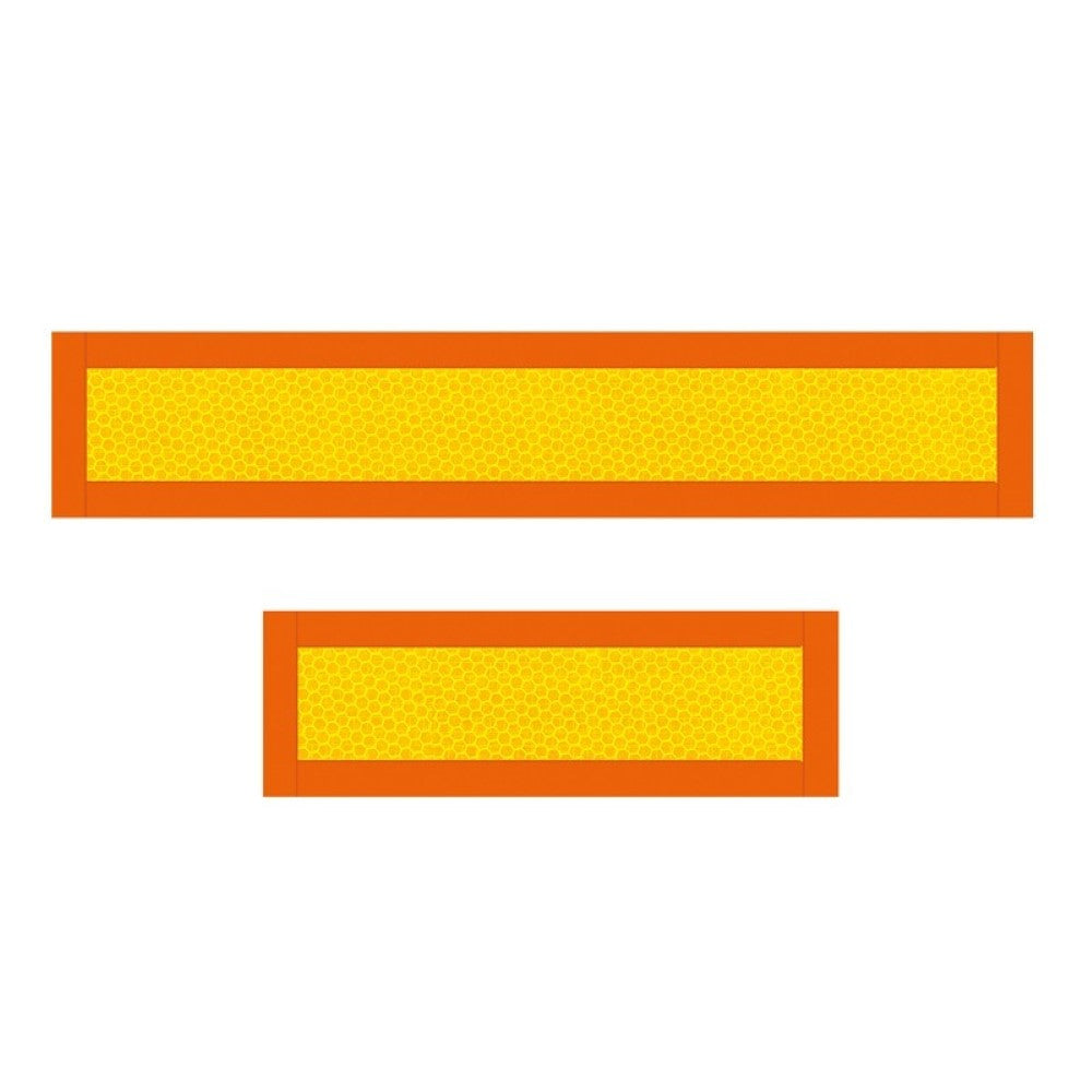 Set de 2 placute reflectorizante galben/rosu fluorescent Hico