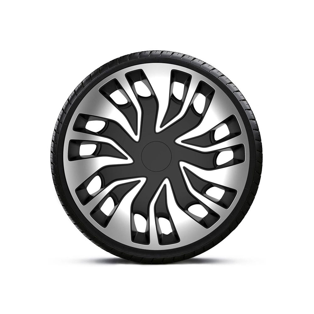 Set de capace pentru roti 16` SILVER & BLACK FAST VAN Mega Drive