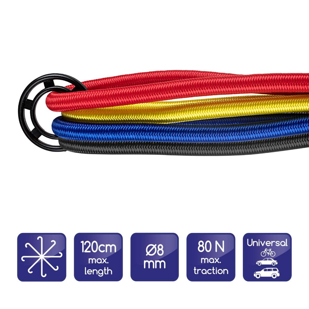 Set de corzi pentru prinderea bagajelor "OKTOPUS" 8X40 CM Alca