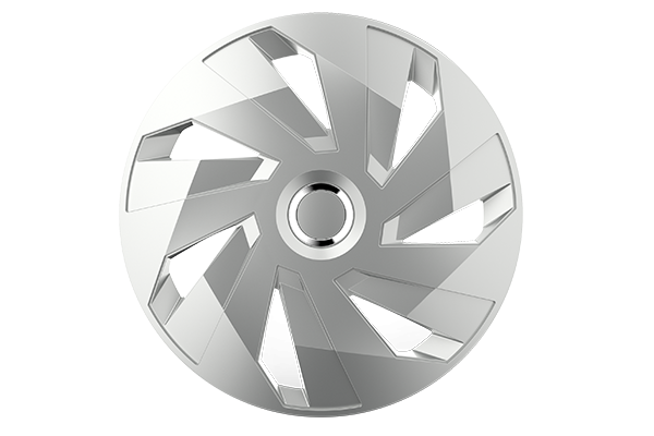 Set de capace pentru roti 14` cu inel cromat VECTOR Mega Drive