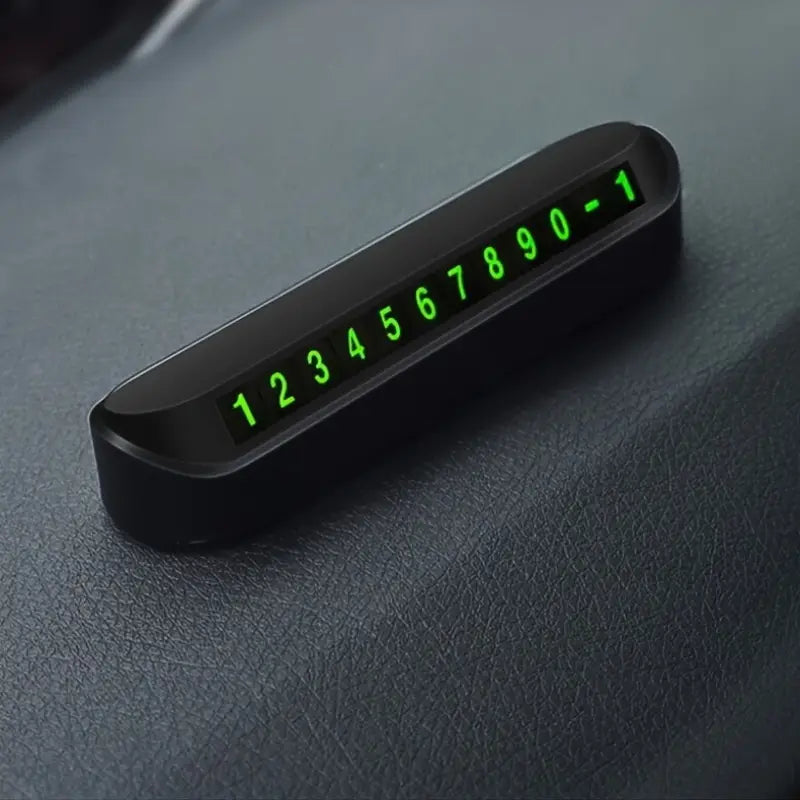 Suport Număr de Telefon Auto pentru bord, Afișaj Fosforescent & Cifre Magnetice, Design Retractabil