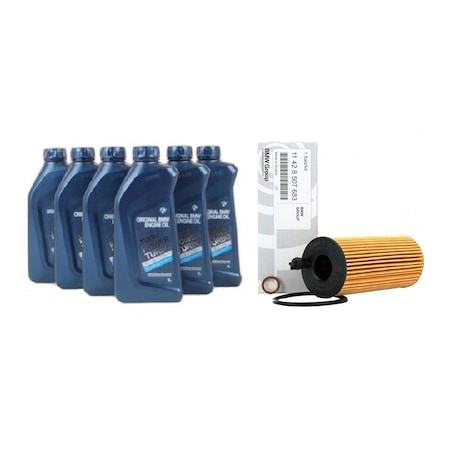 Pachet revizie filtru ulei OE BMW 11 42 8 507 683 + ulei BMW 5w30 6L cod motor N47 D20 A/B/C