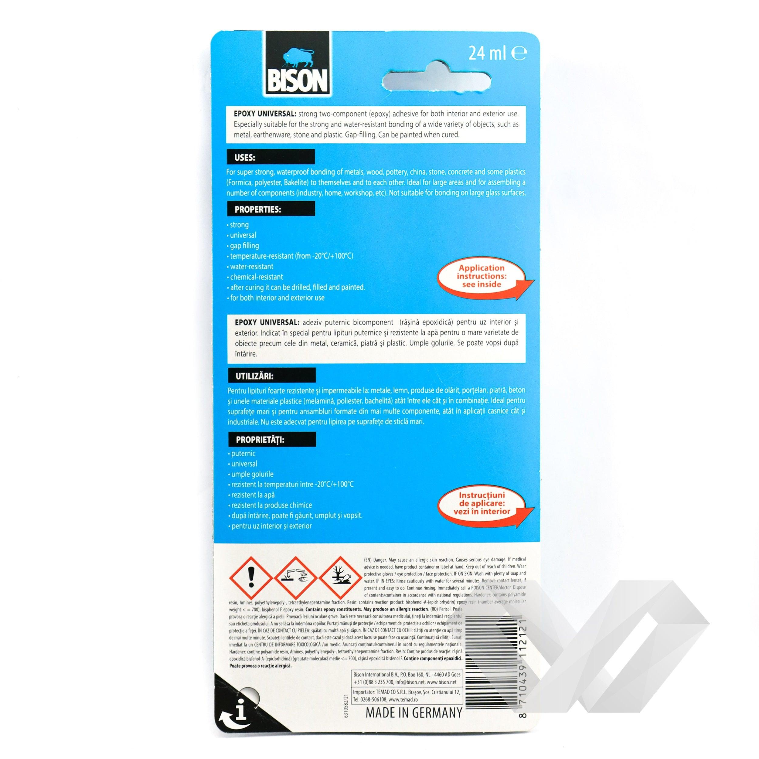 Adeziv Bison Epoxy Universal bi-component, 24 ml