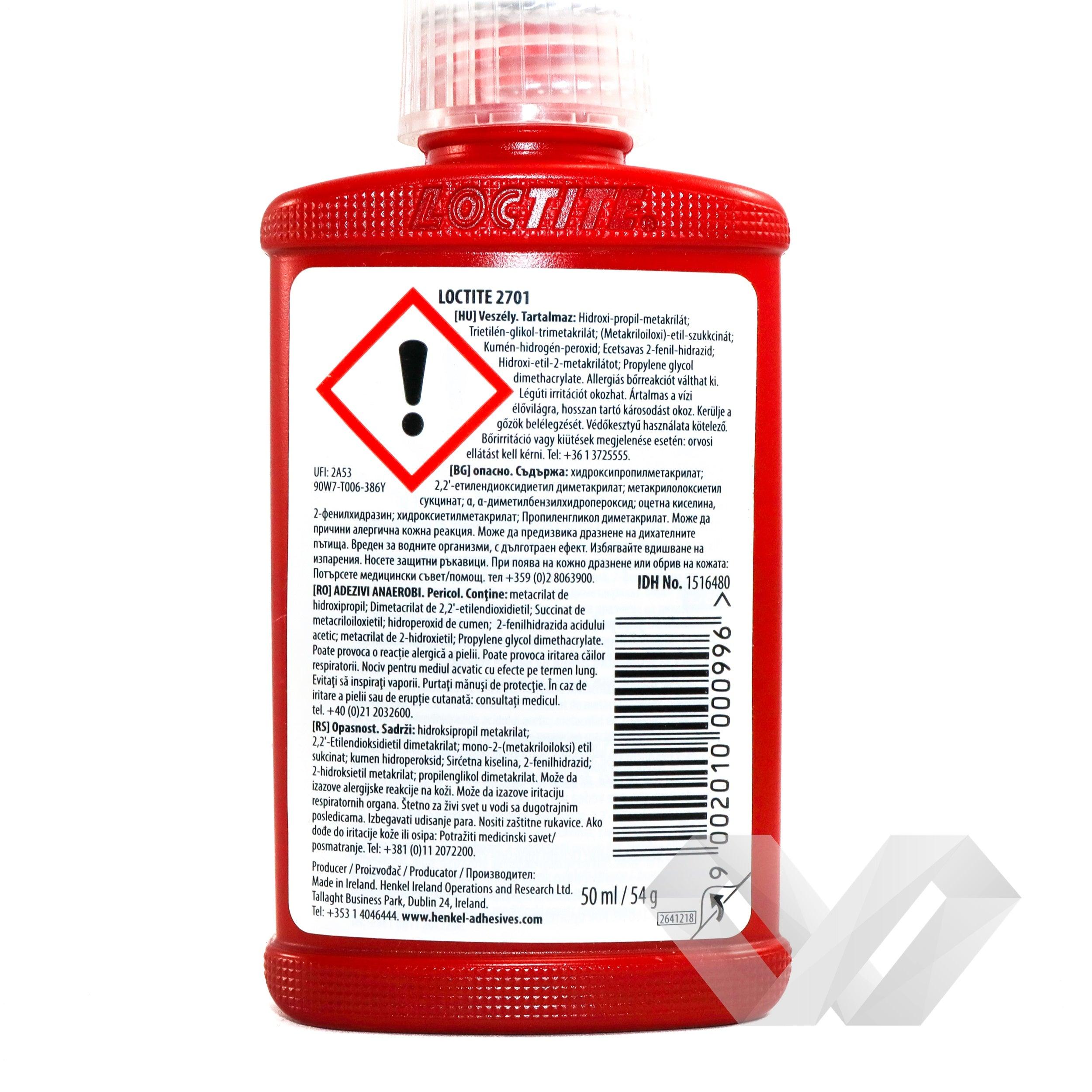Adeziv pentru asigurarea filetelor Loctite 2701, 50ml