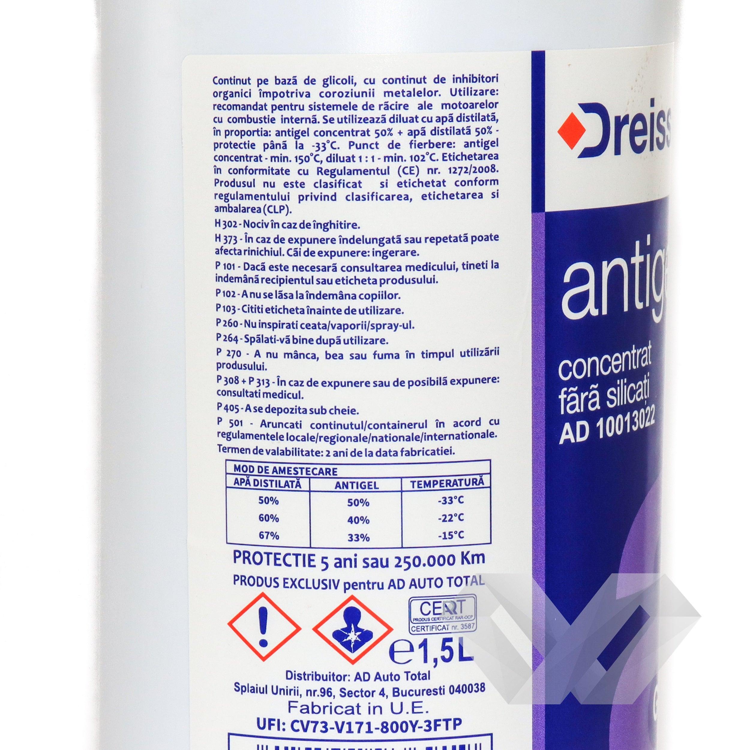 Antigel G13 concentrat Dreissner, 1,5 L