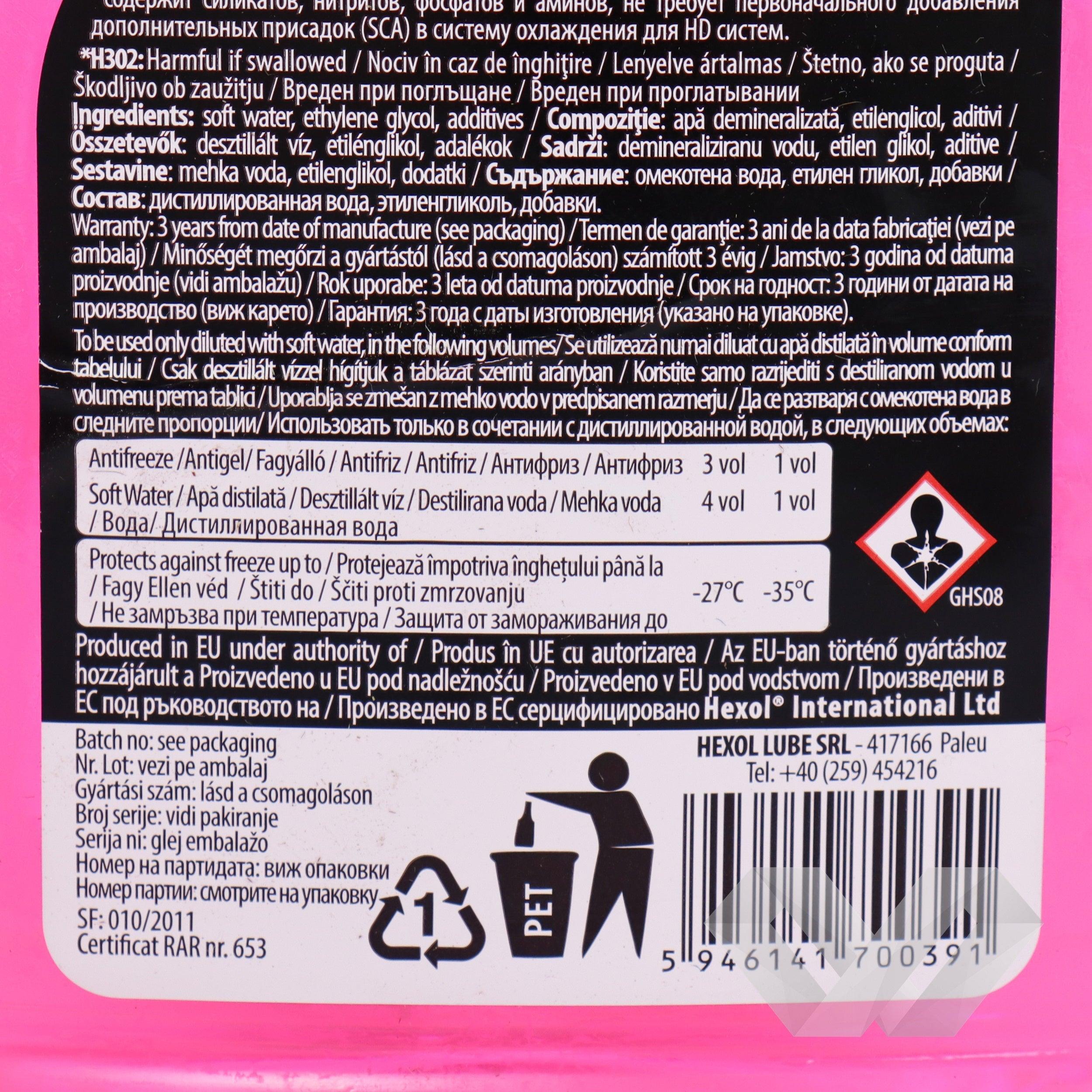 Antigel G12 concentrat Hexol, 1L