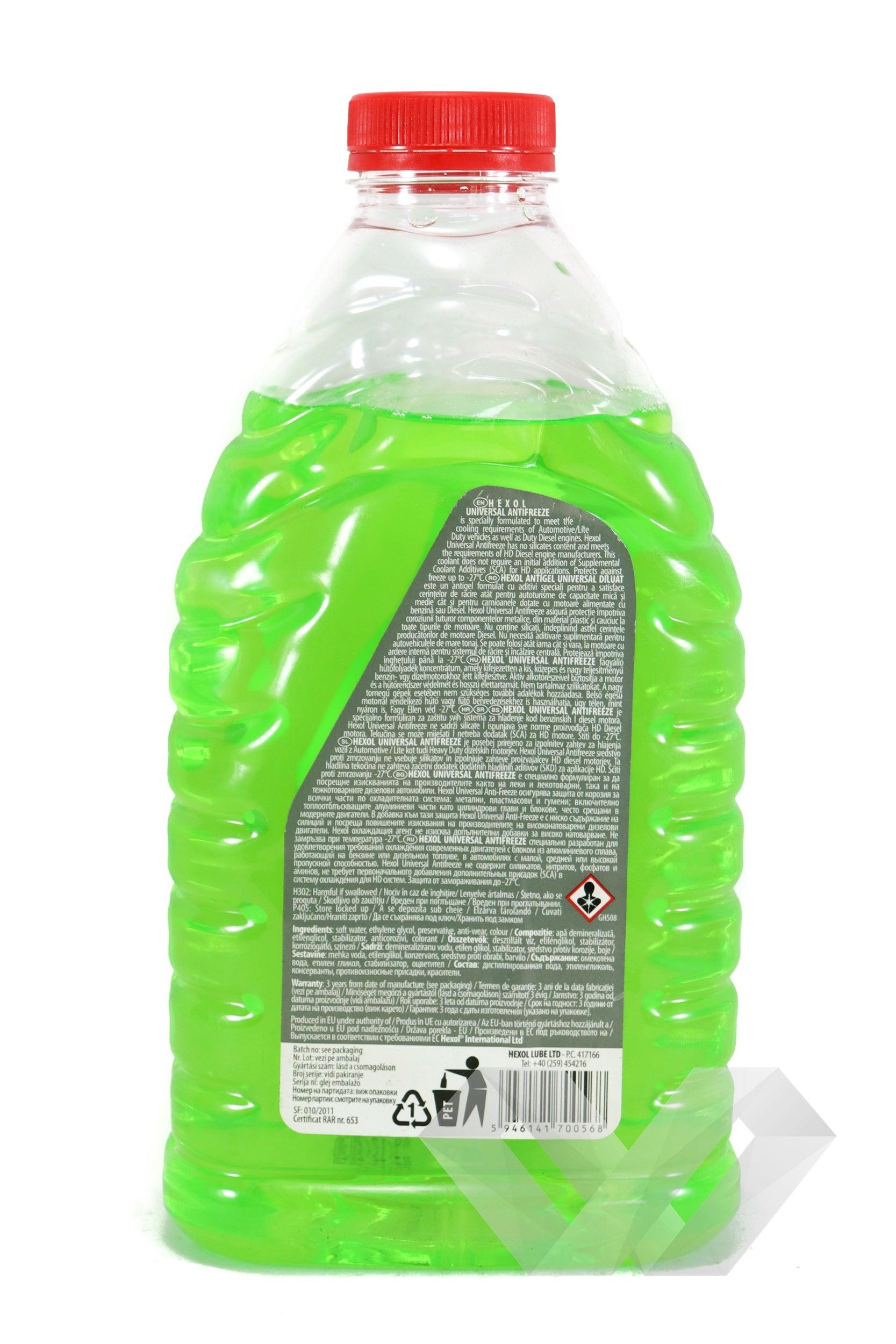 Antigel verde G11 diluat Hexol, -27°C, 1L - EWO Market
