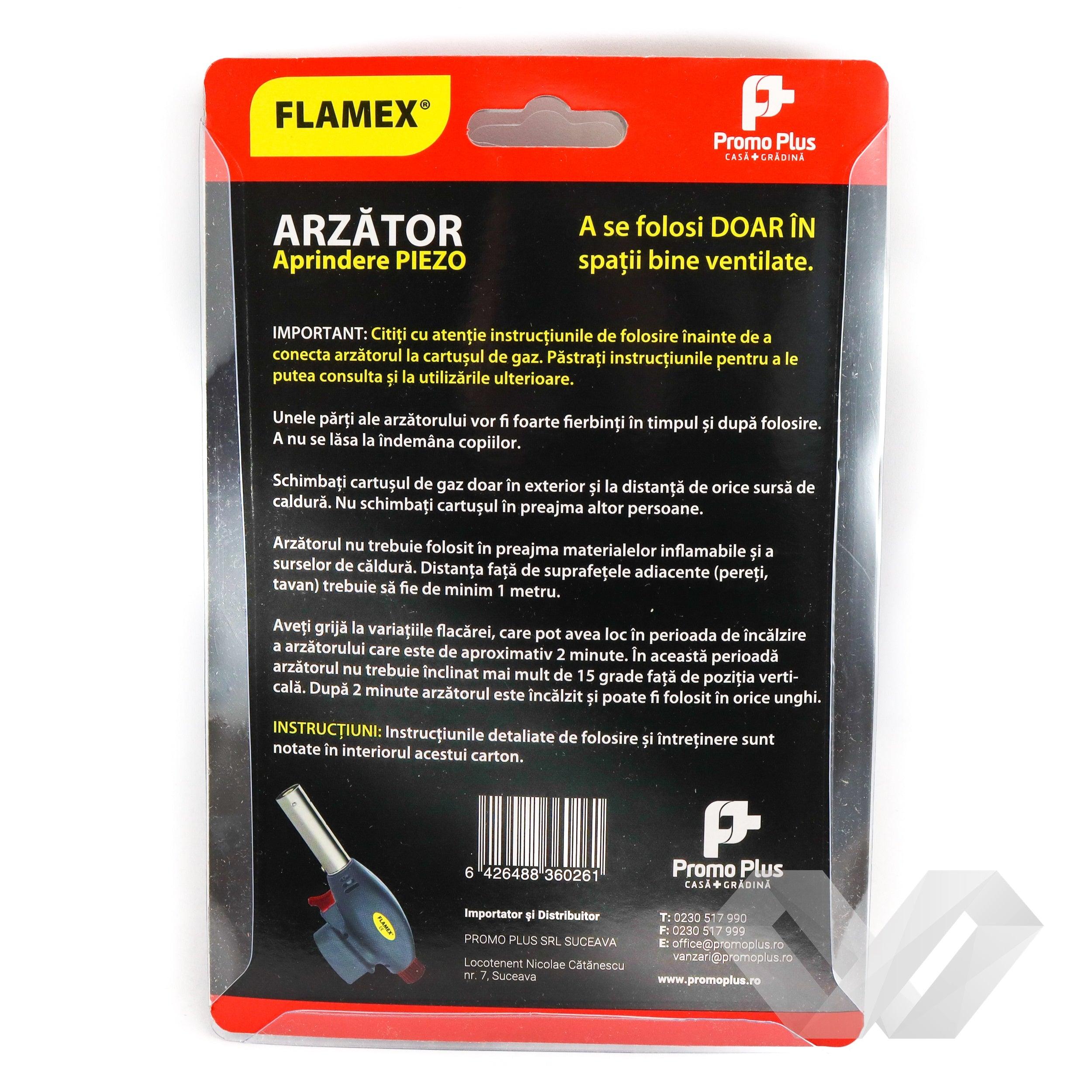 Arzator gaz cu aprindere piezo Flamex