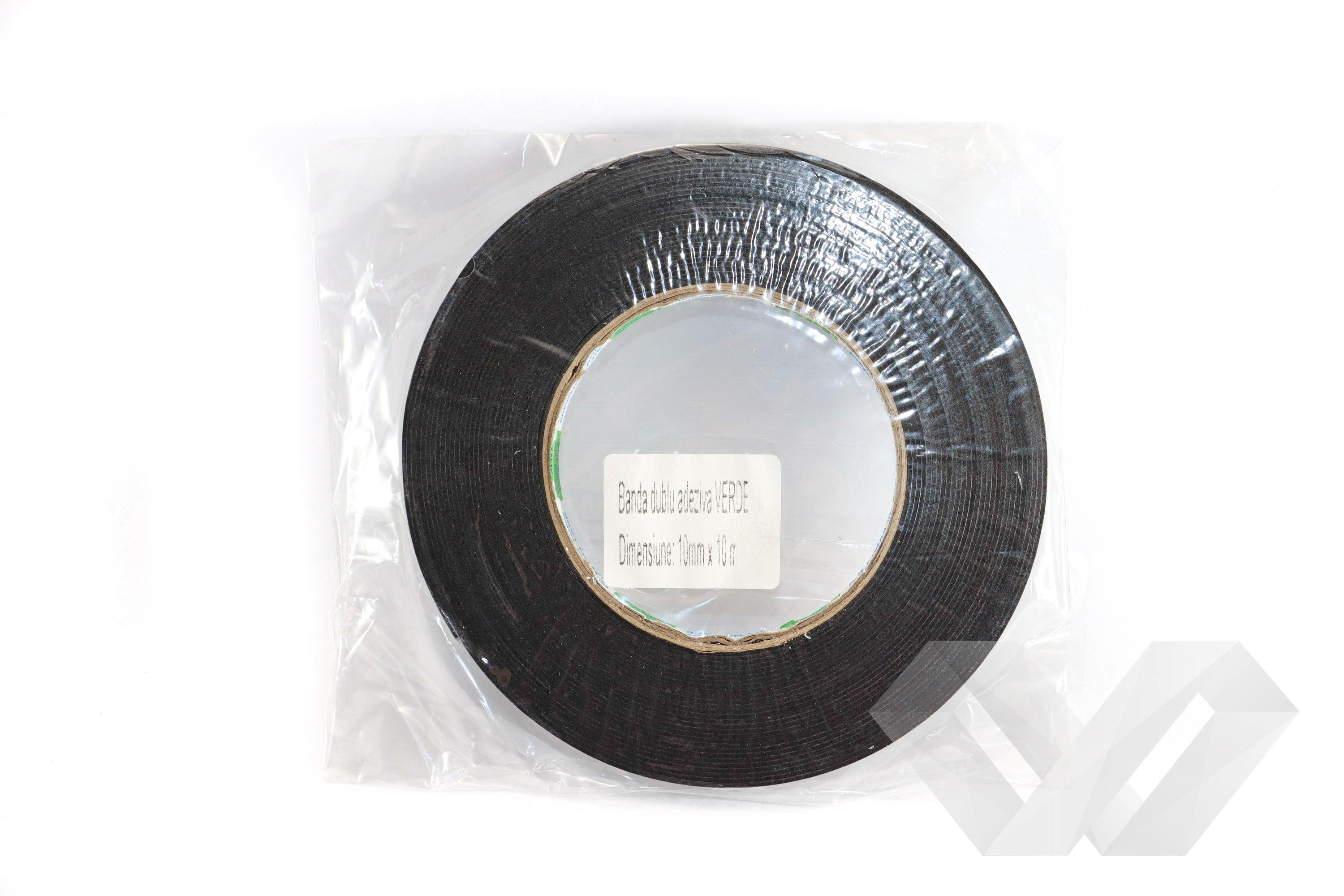 Banda dublu adeziva neagra, 10 mm
