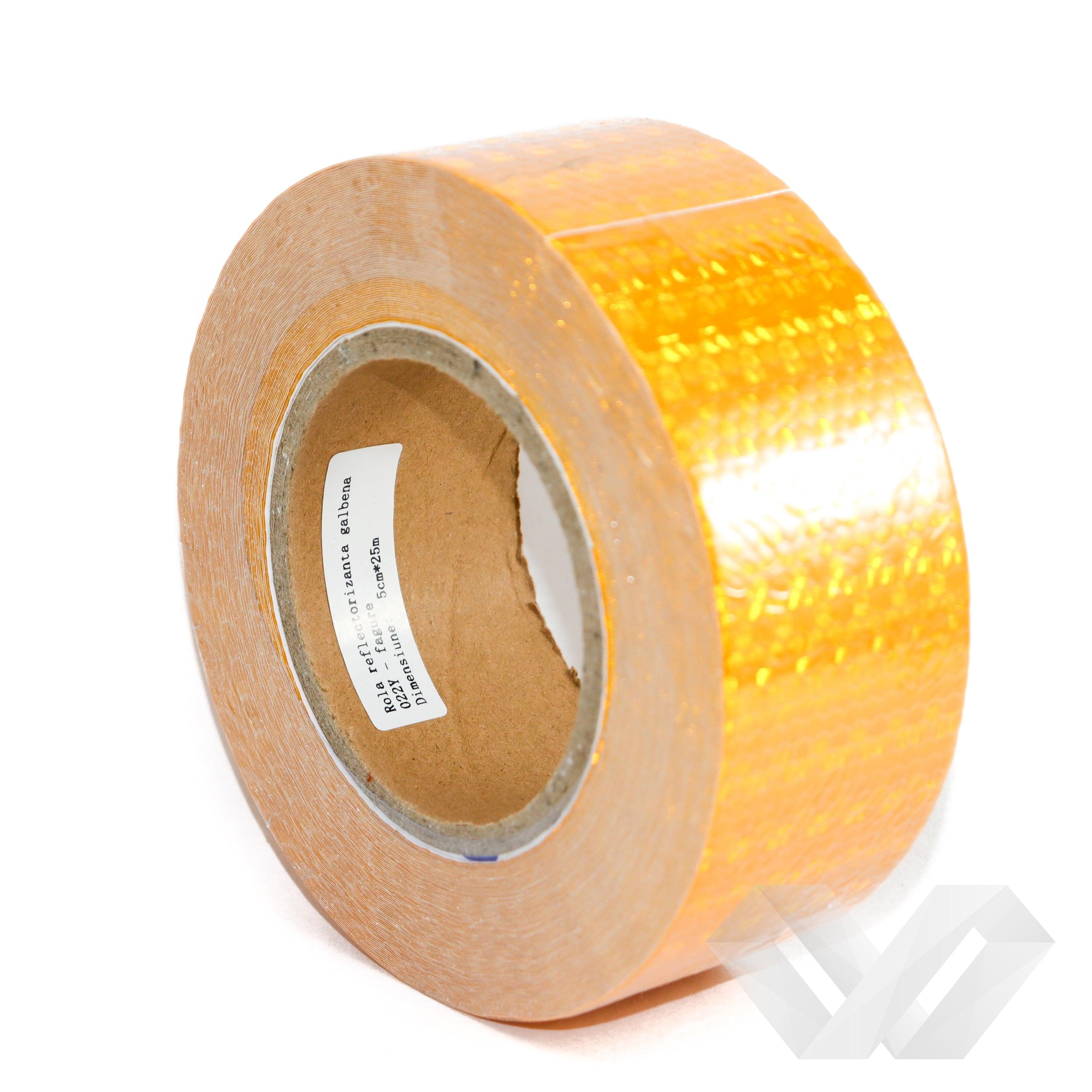 Banda reflectorizanta galbena, 25m 5cm