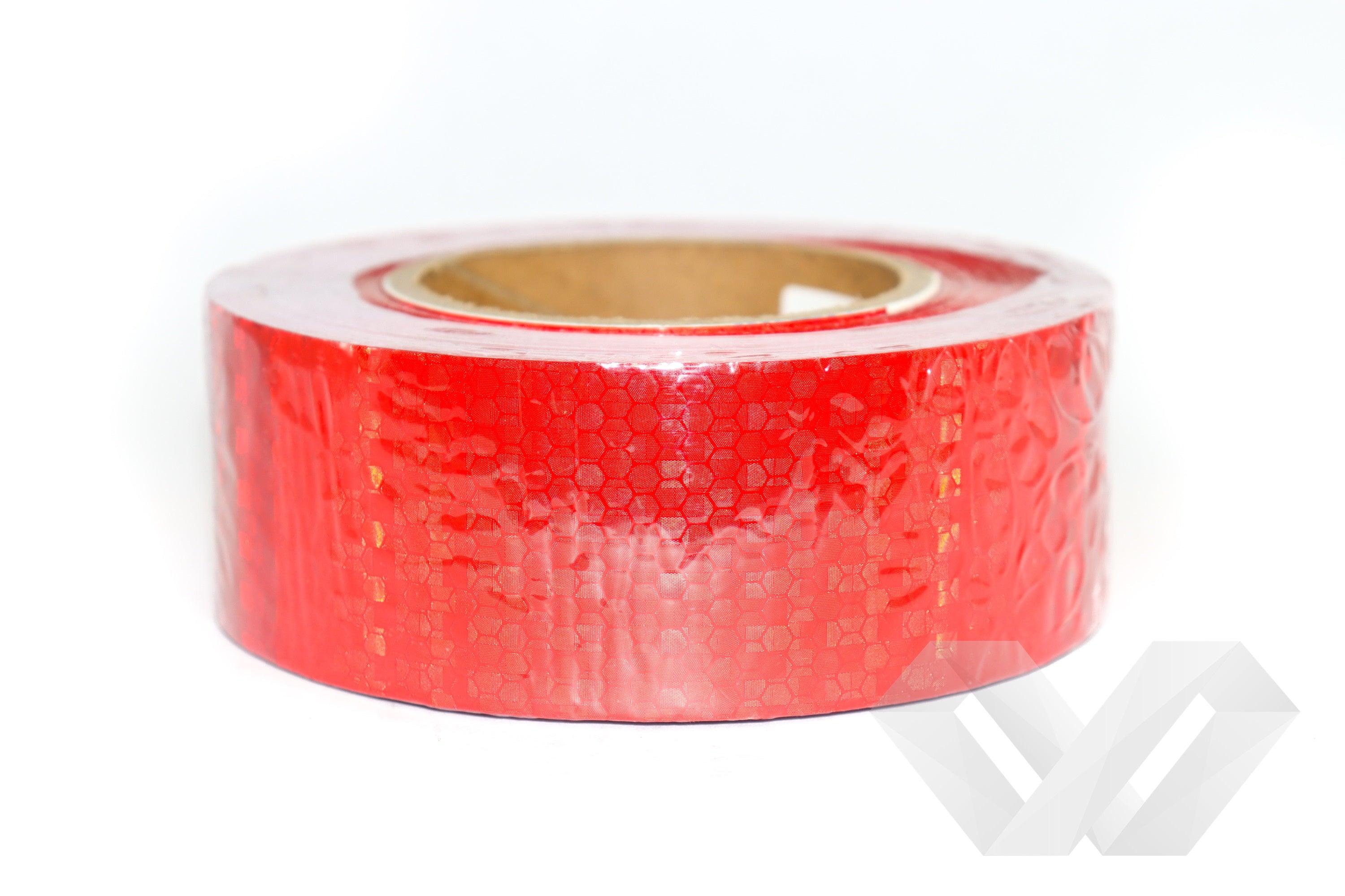 Banda reflectorizanta rosie, 25m 5cm