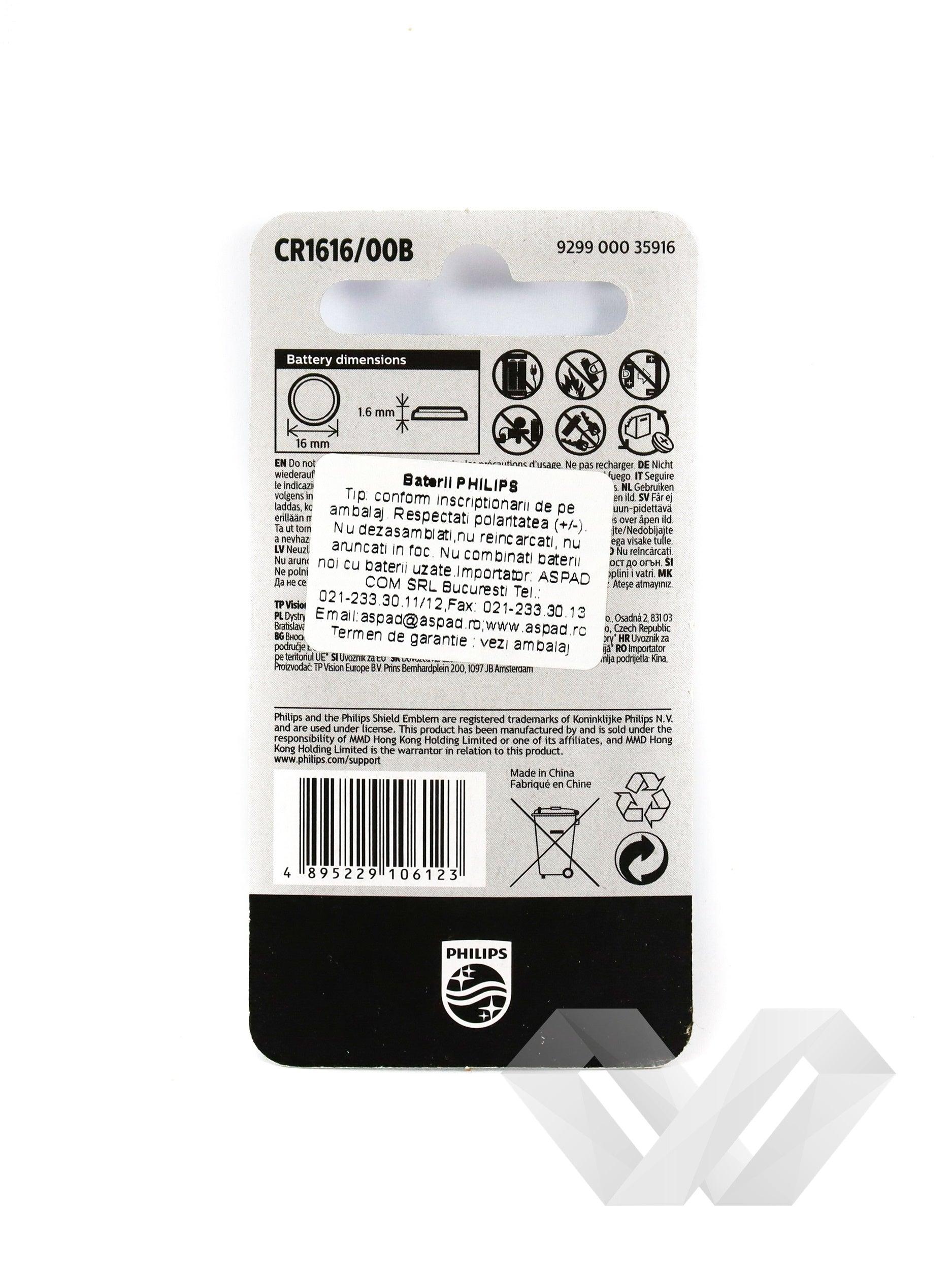 Baterie cheie auto Philips CR1616