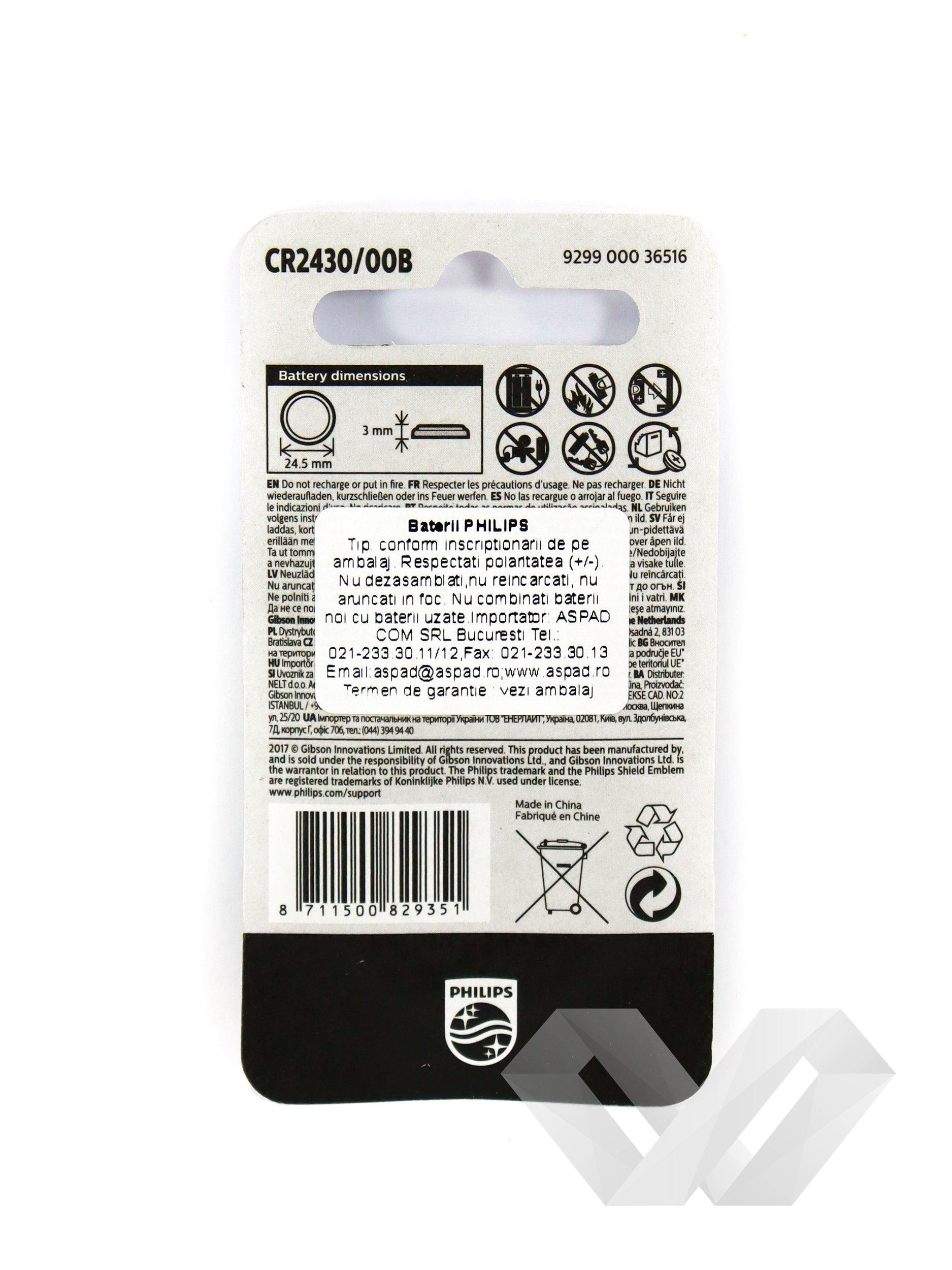 Baterie cheie auto Philips CR2430