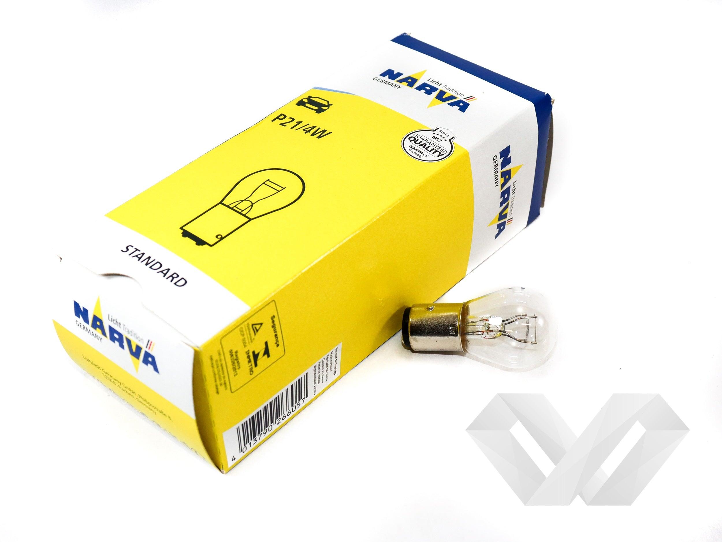 Bec auto dublu filament Narva, P21/4W 12V