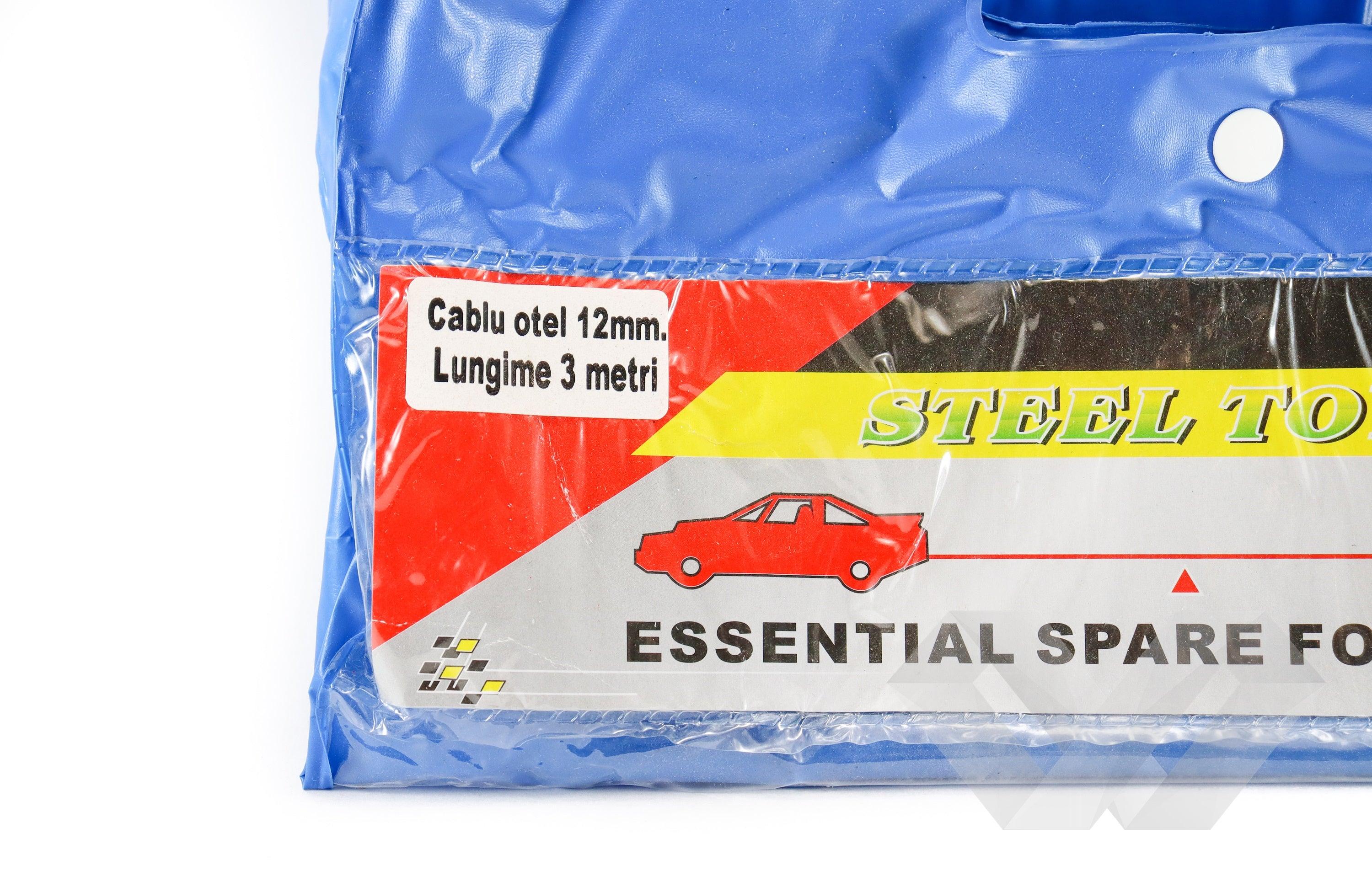 Cablu tractare din otel, 3m