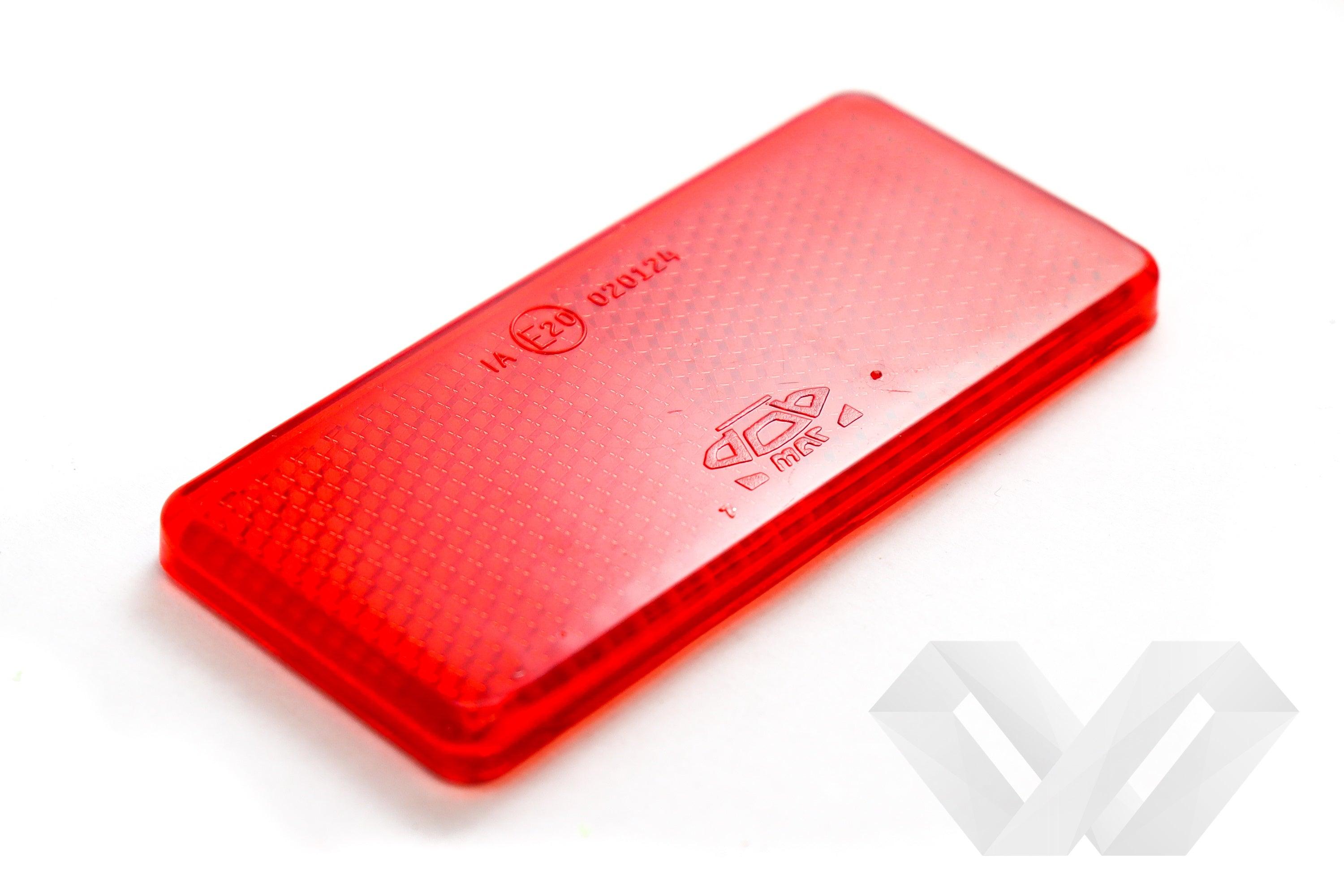 Catadioptru dreptunghiular, rosu, galben, alb