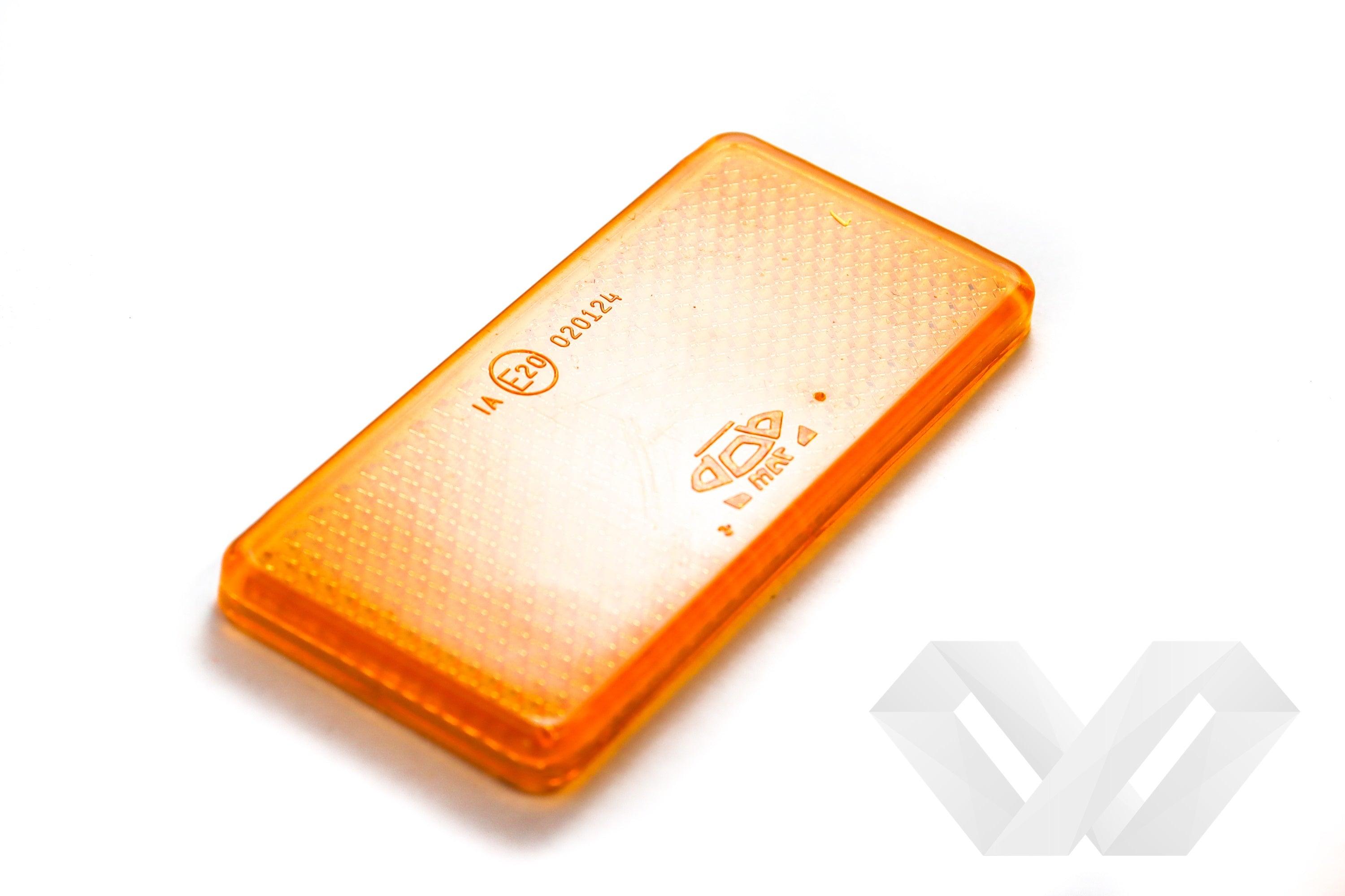 Catadioptru dreptunghiular, rosu, galben, alb