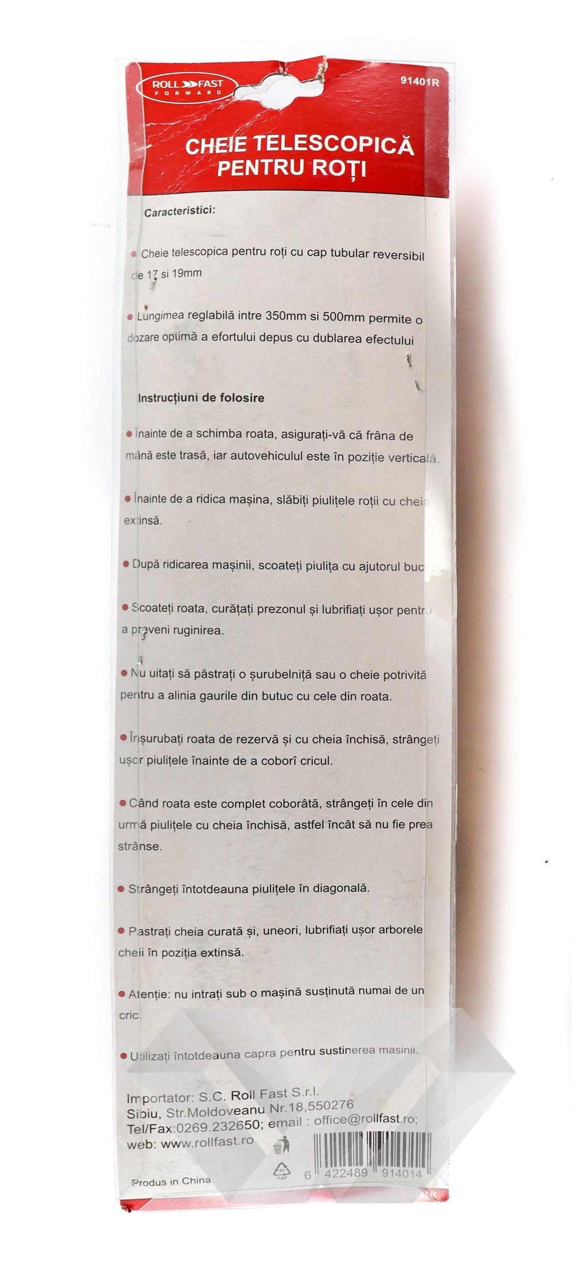 Cheie roti telescopica, 17/19mm