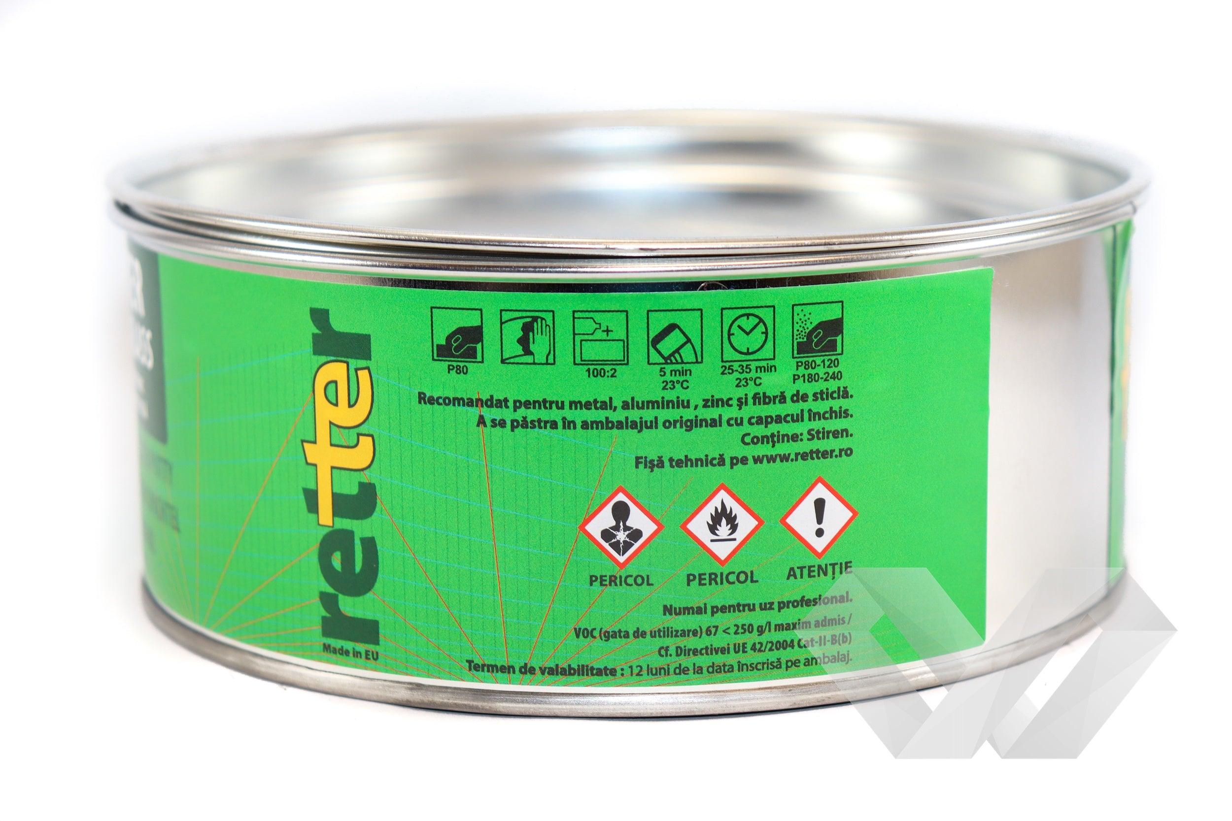 Chit auto poliesteric cu fibra de sticla Retter, 1000g