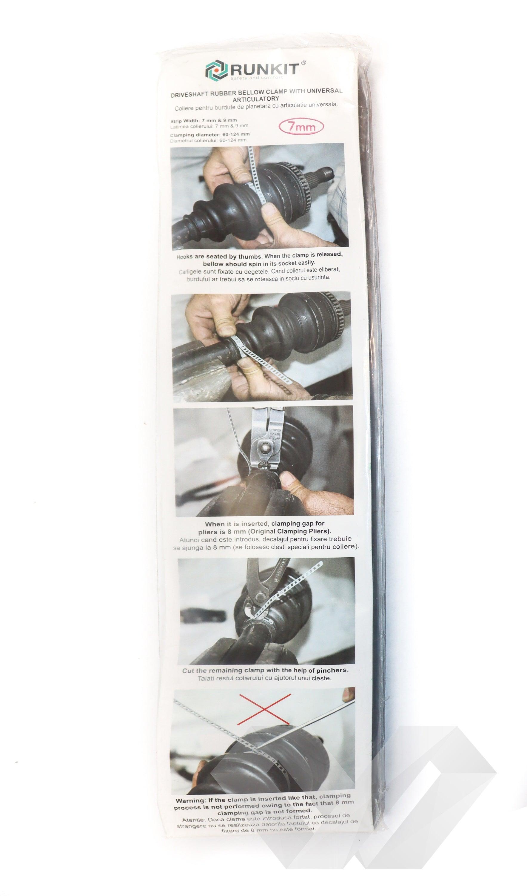 Colier pentru burduf planetara, 60-124mm