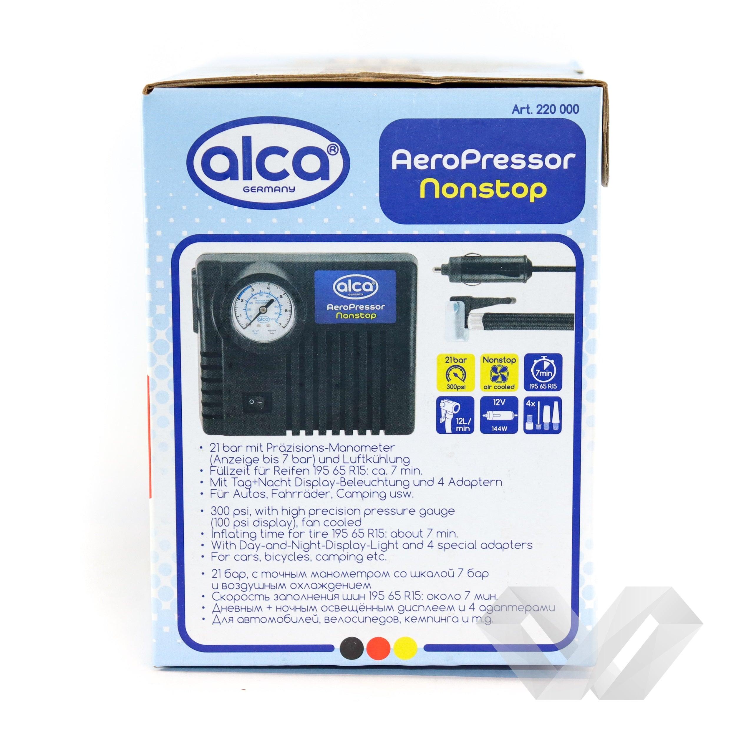 Compresor auto NonStop Alca, 12V 21bar
