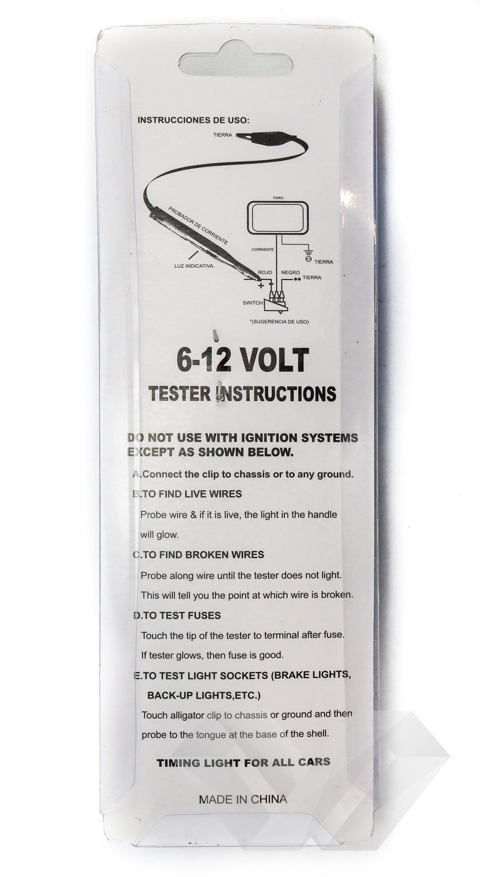 Creion control tensiune, 6V/12V