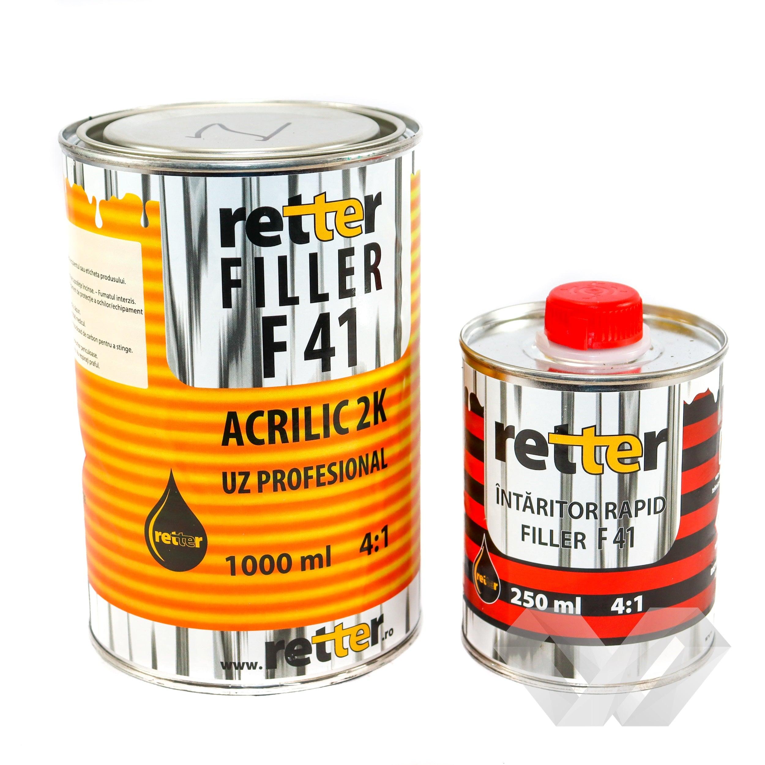 Filler acrilic auto Retter F41, 1000ml 4:1