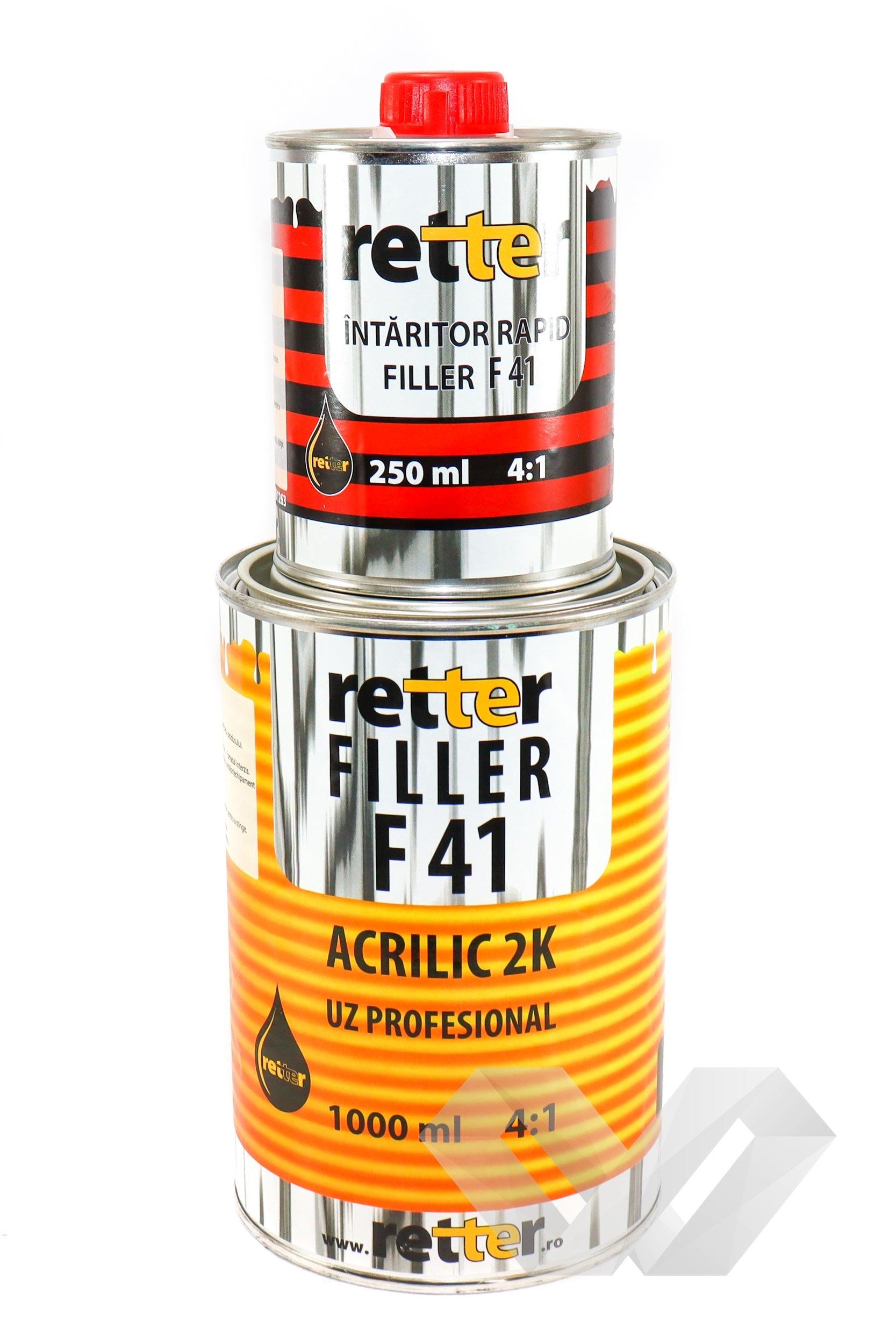 Filler acrilic auto Retter F41, 1000ml 4:1
