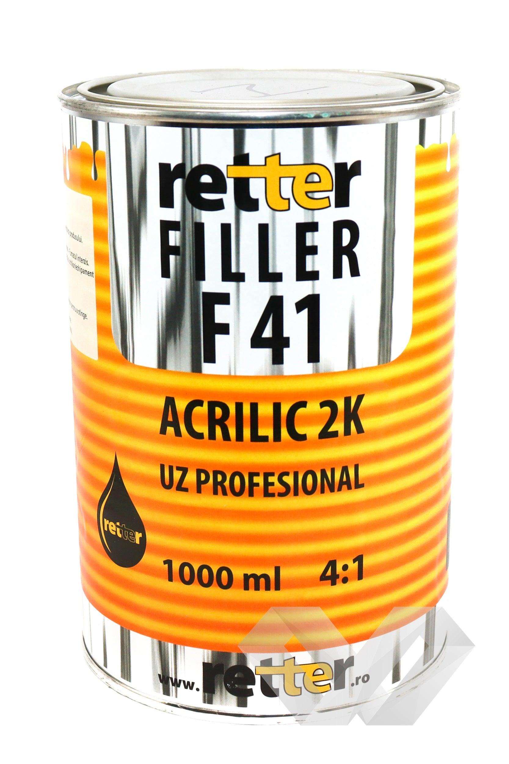 Filler acrilic auto Retter F41, 1000ml 4:1