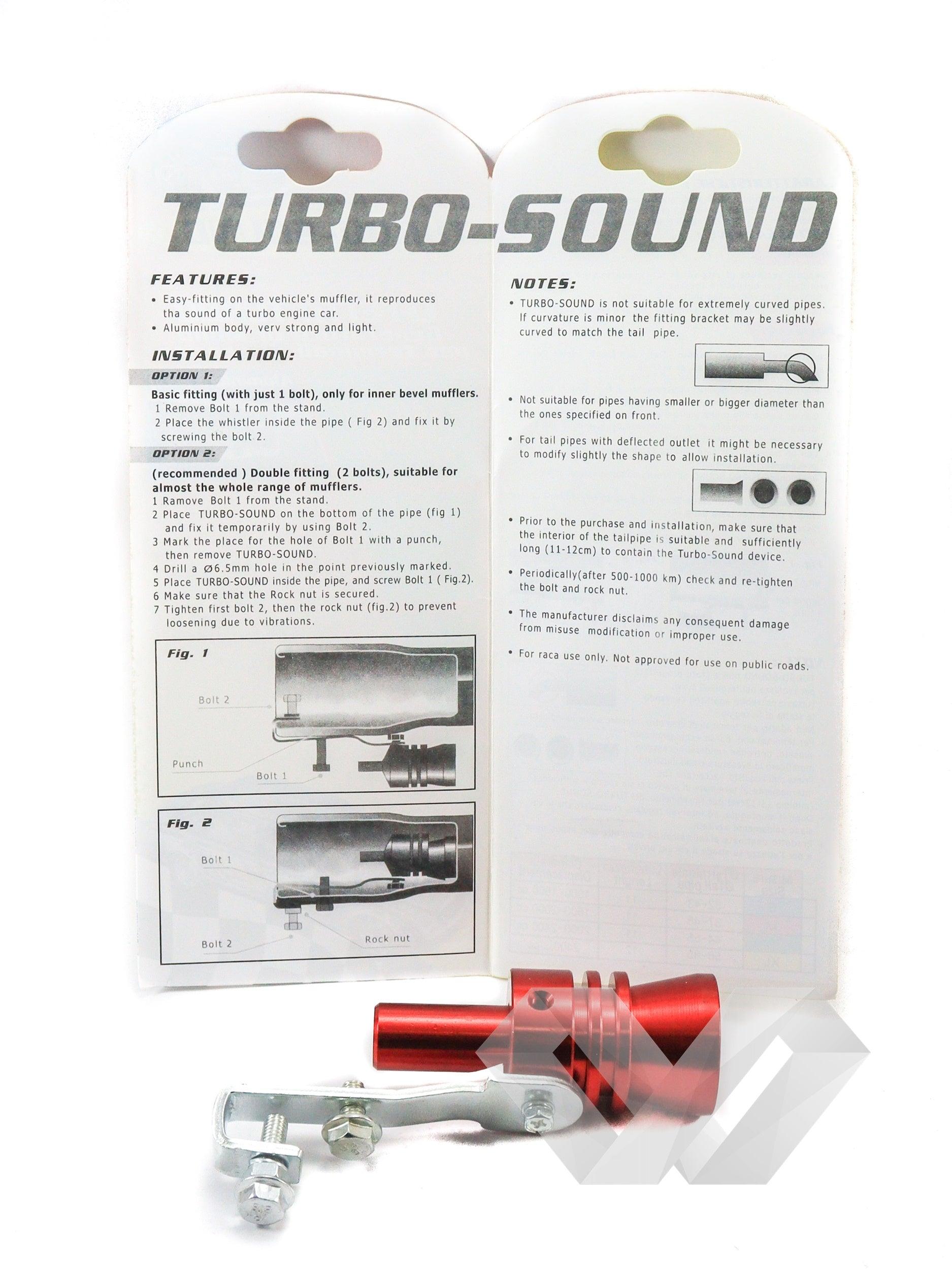 Fluier pentru toba de esapament, turbo sound