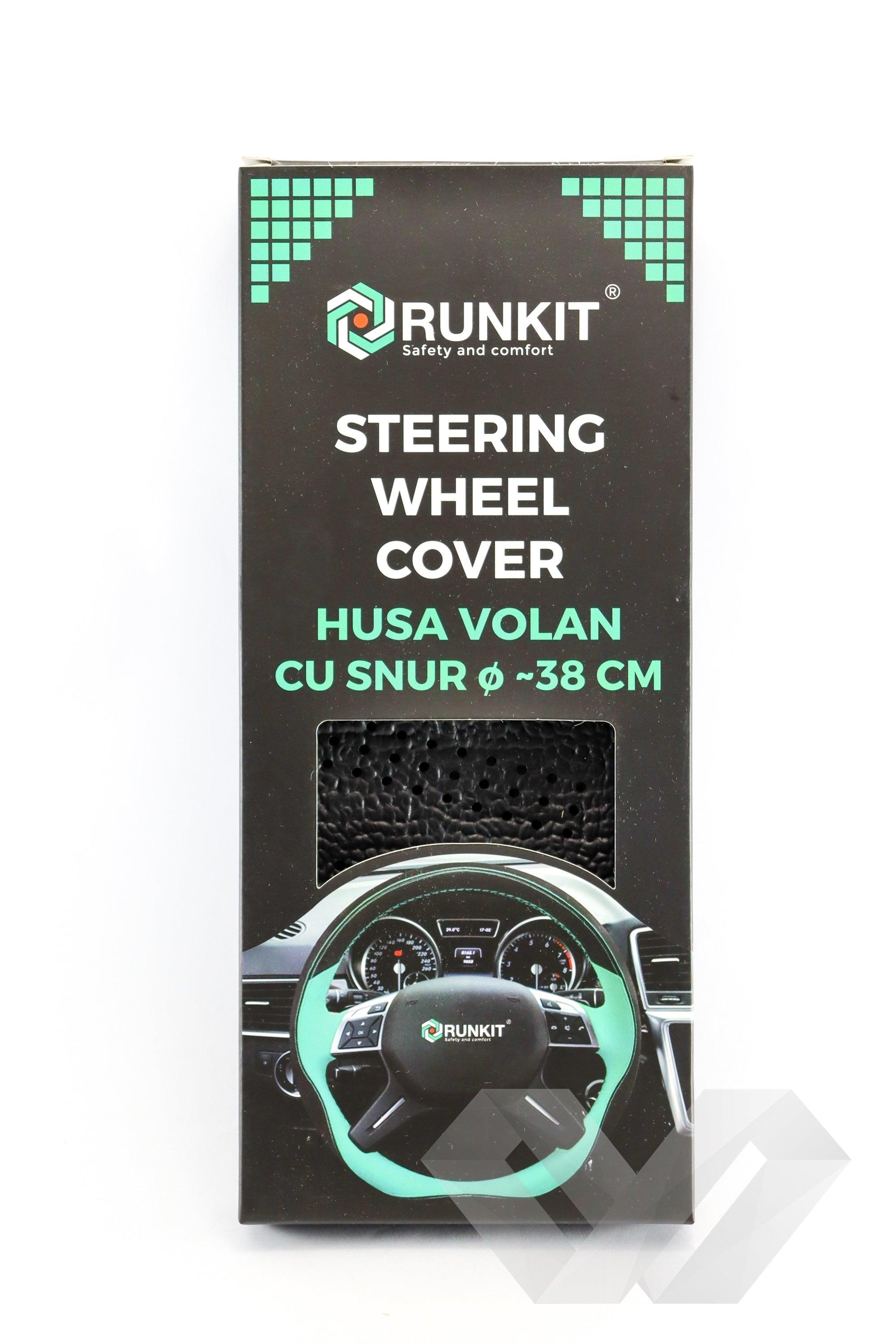 Husa volan cu snur, neagra