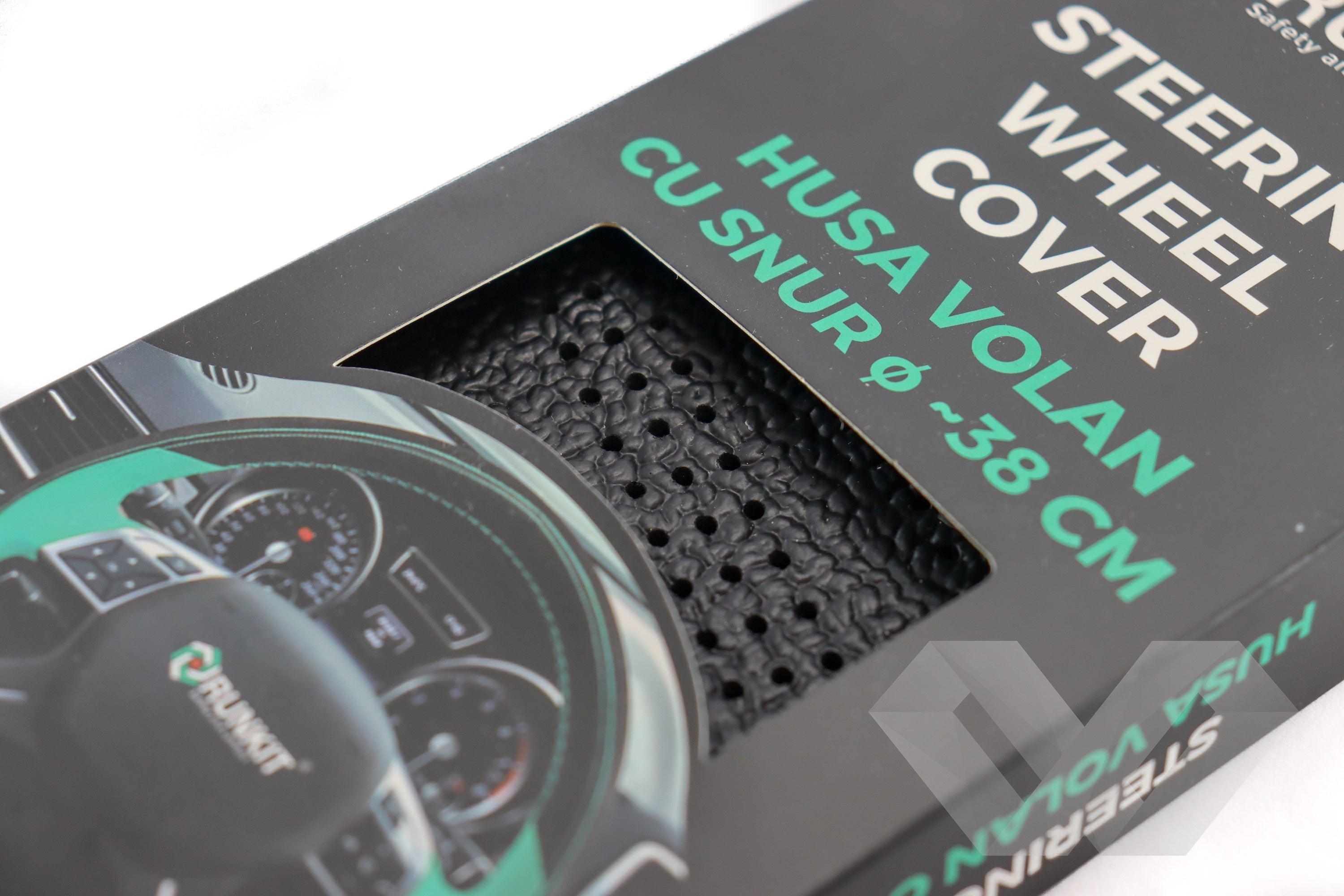 Husa volan cu snur, neagra