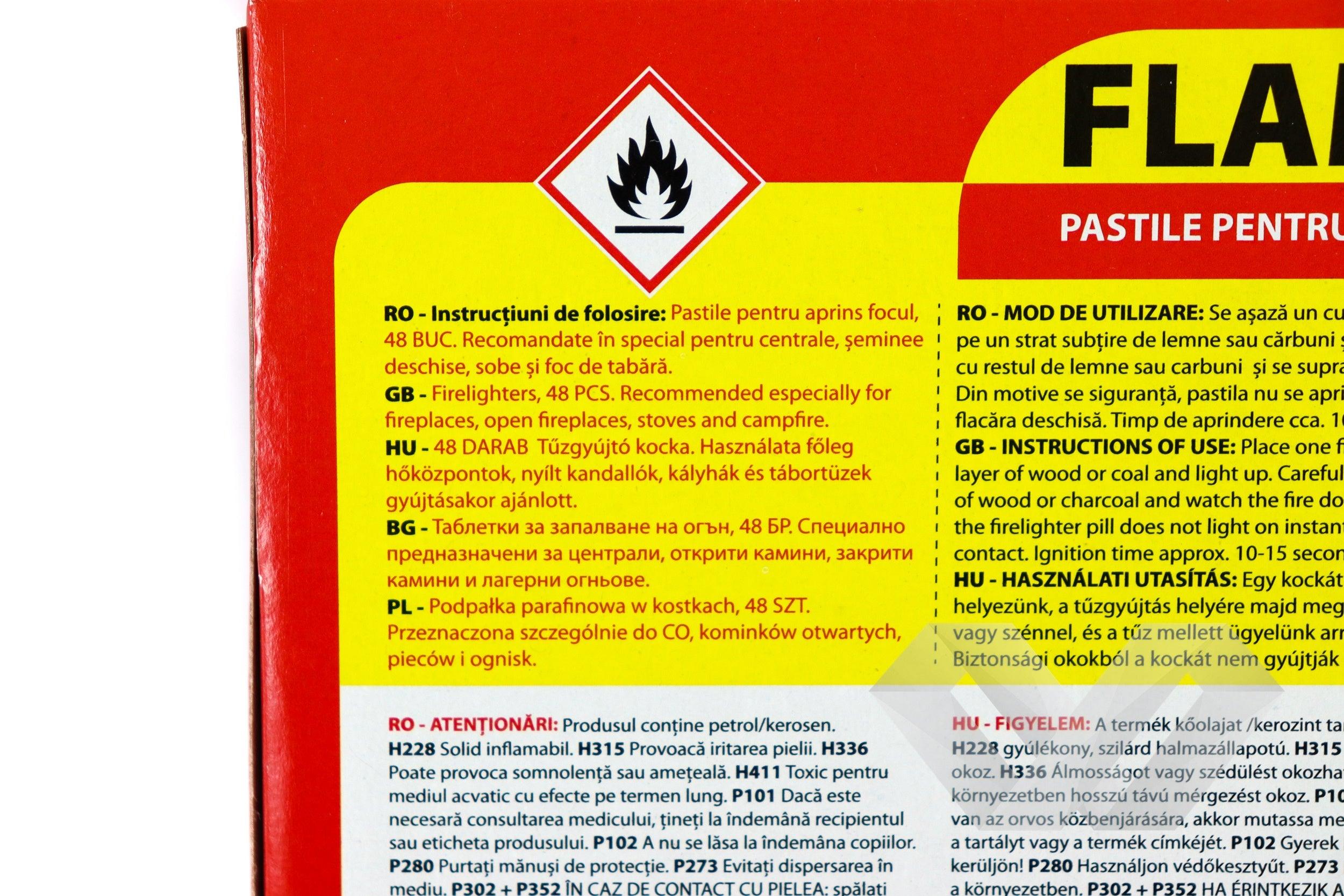 Pastile aprins focul Flamex, 48buc
