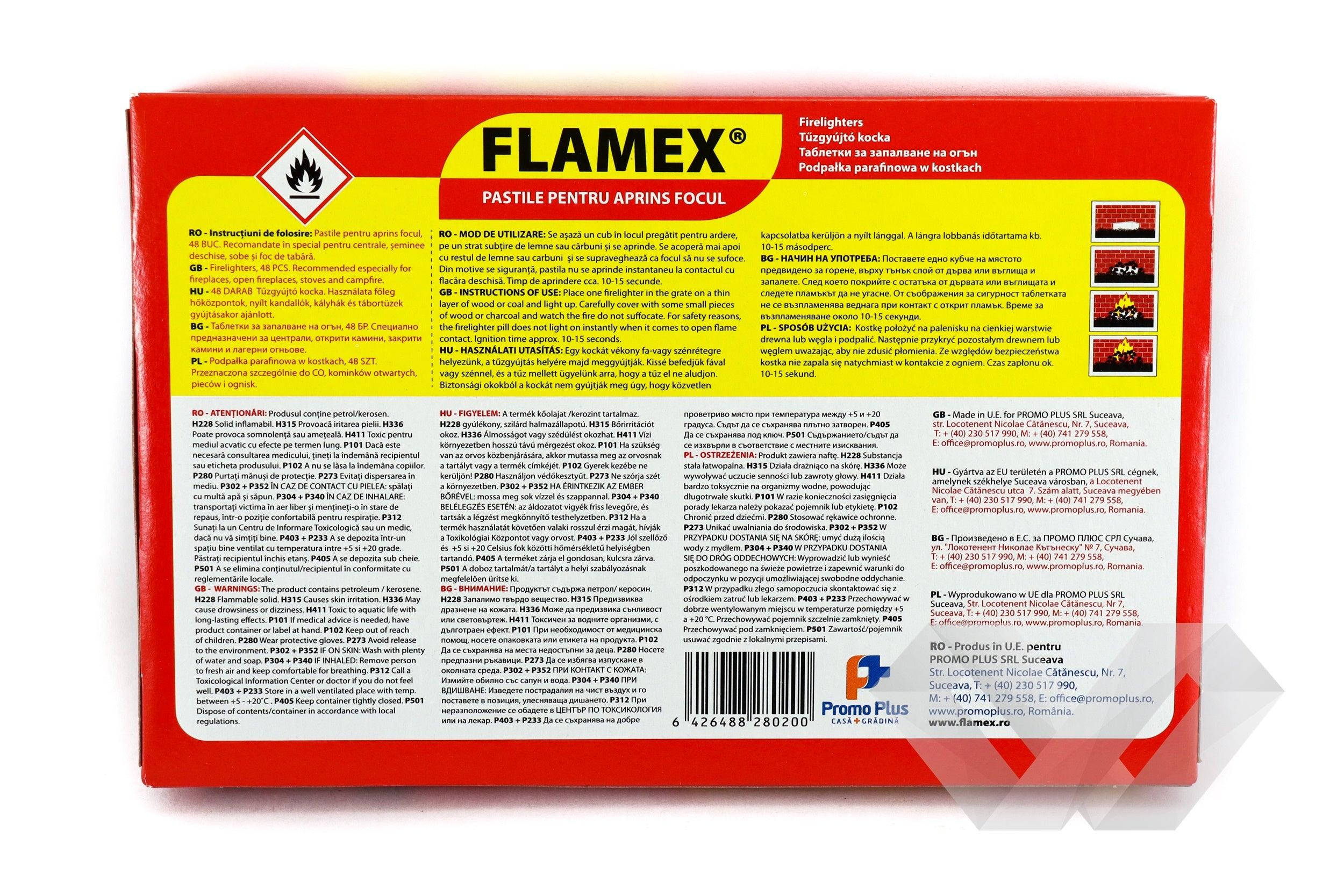 Pastile aprins focul Flamex, 48buc