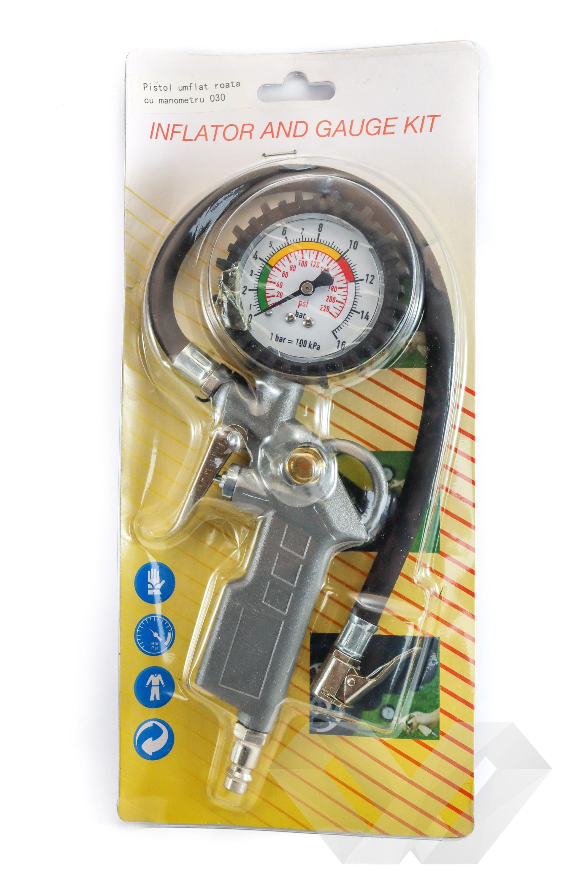 Pistol umflat roti cu manometru