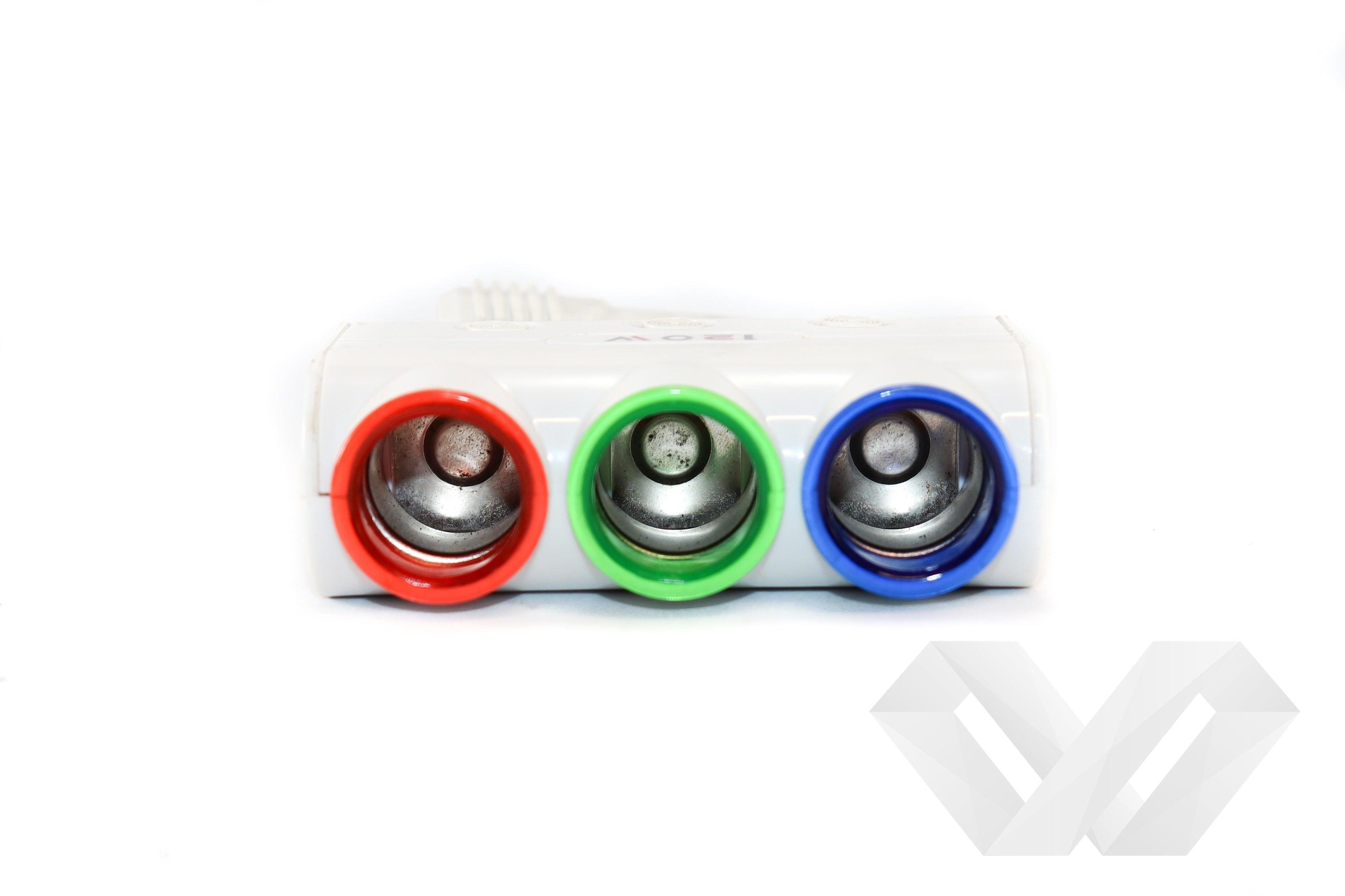 Priza auto tripla cu USB, 2.1A