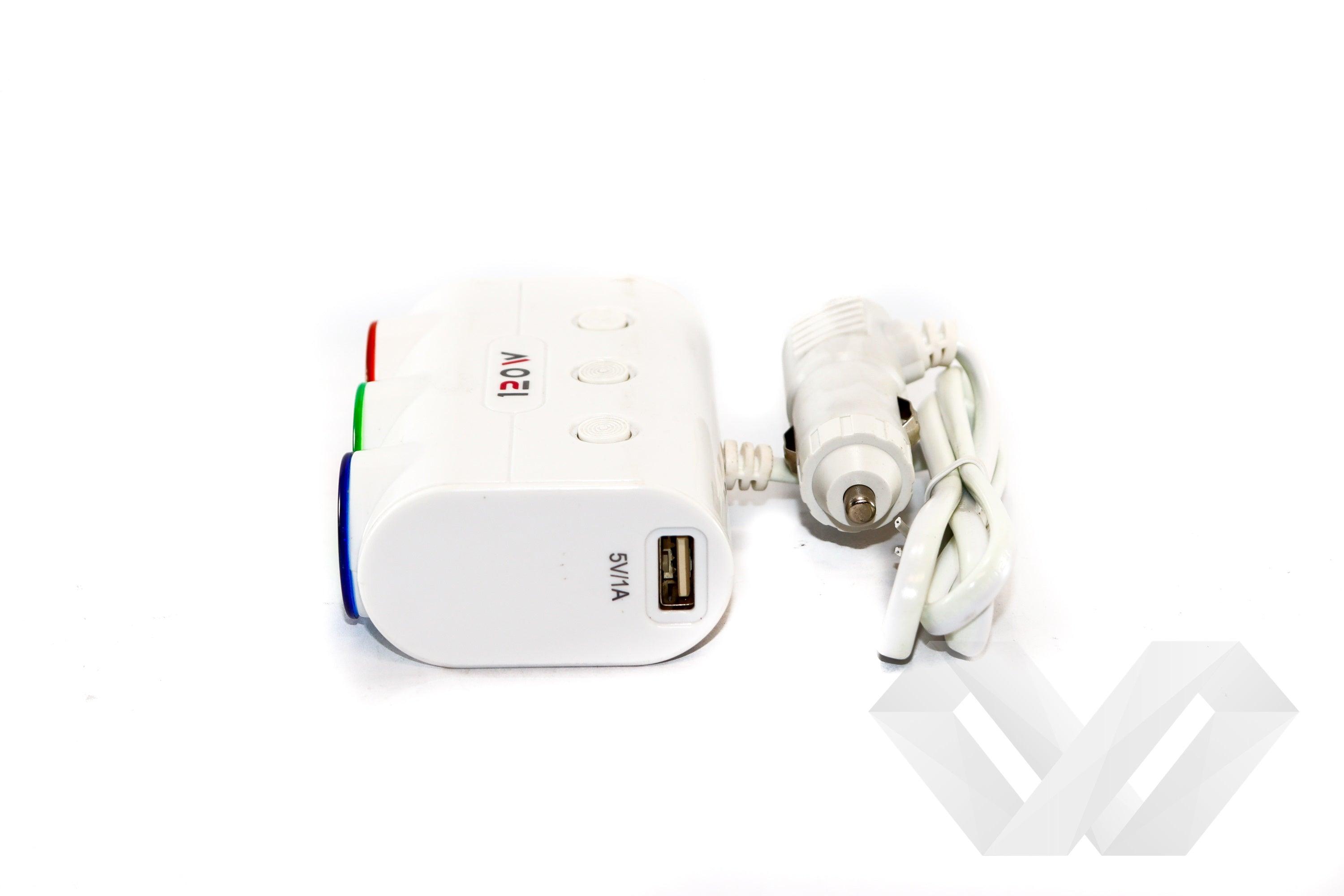 Priza auto tripla cu USB, 2.1A