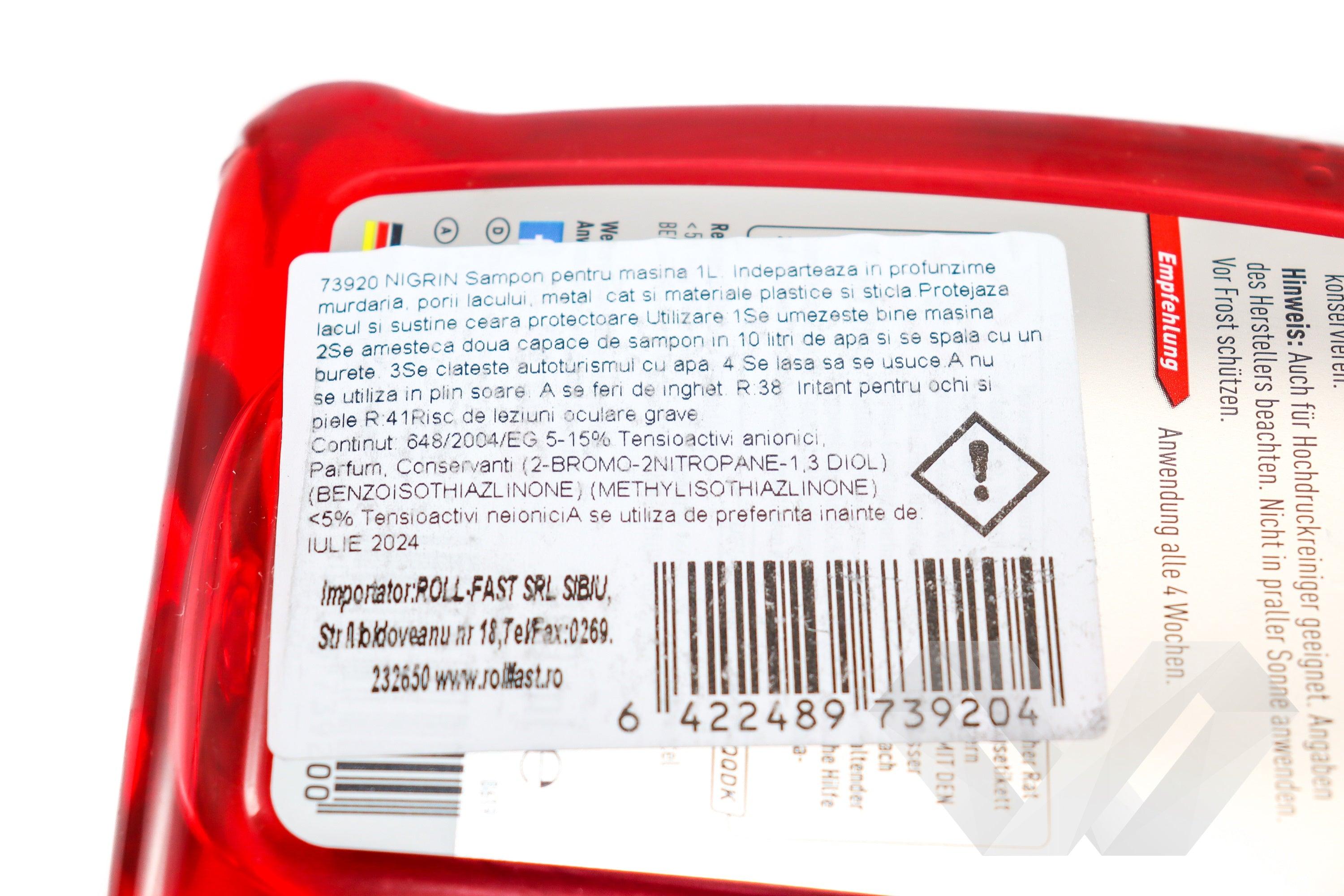 Sampon Auto Nigrin, 1L