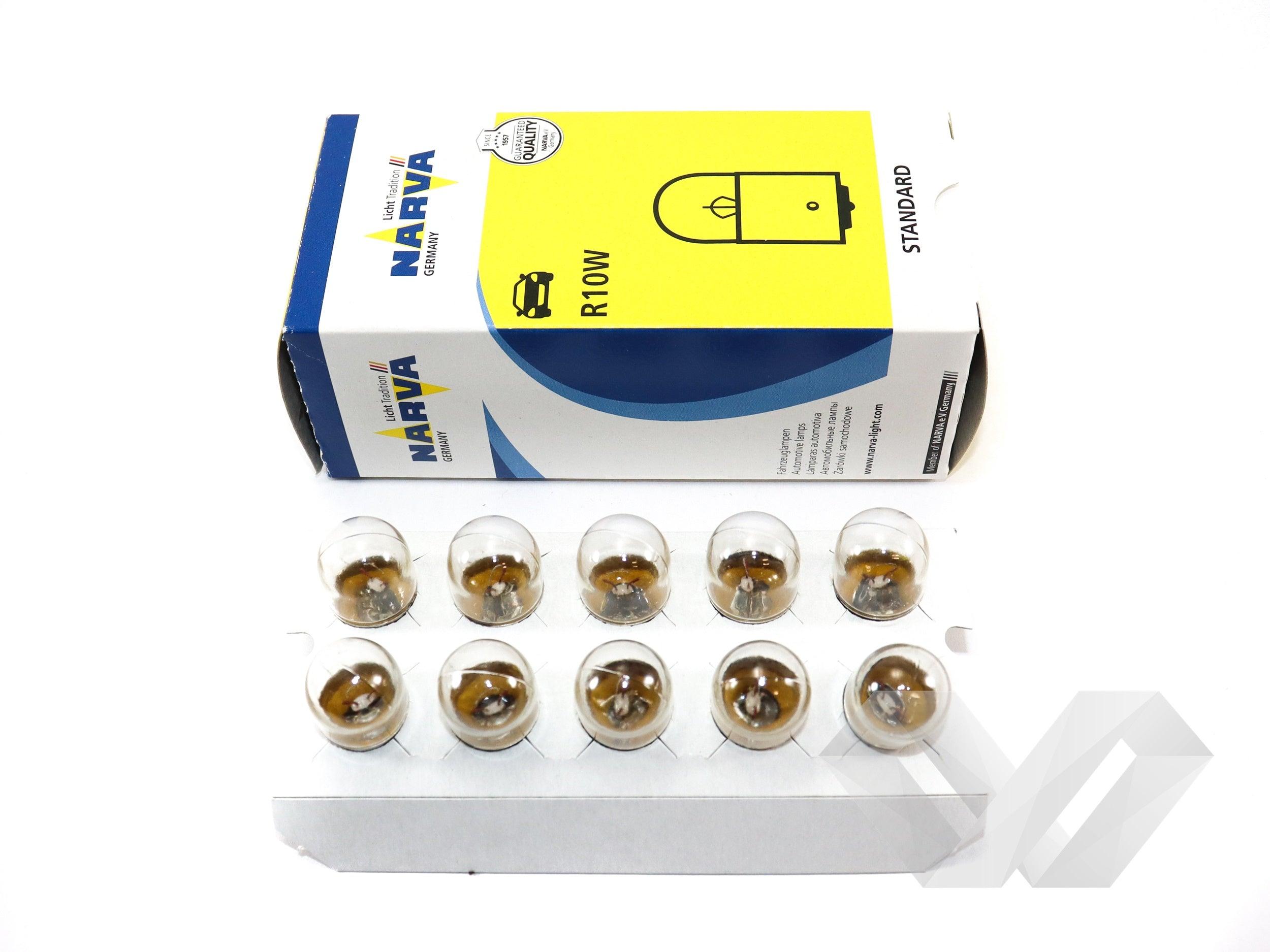 Set 10 becuri auto Narva, 12V R10W Standard