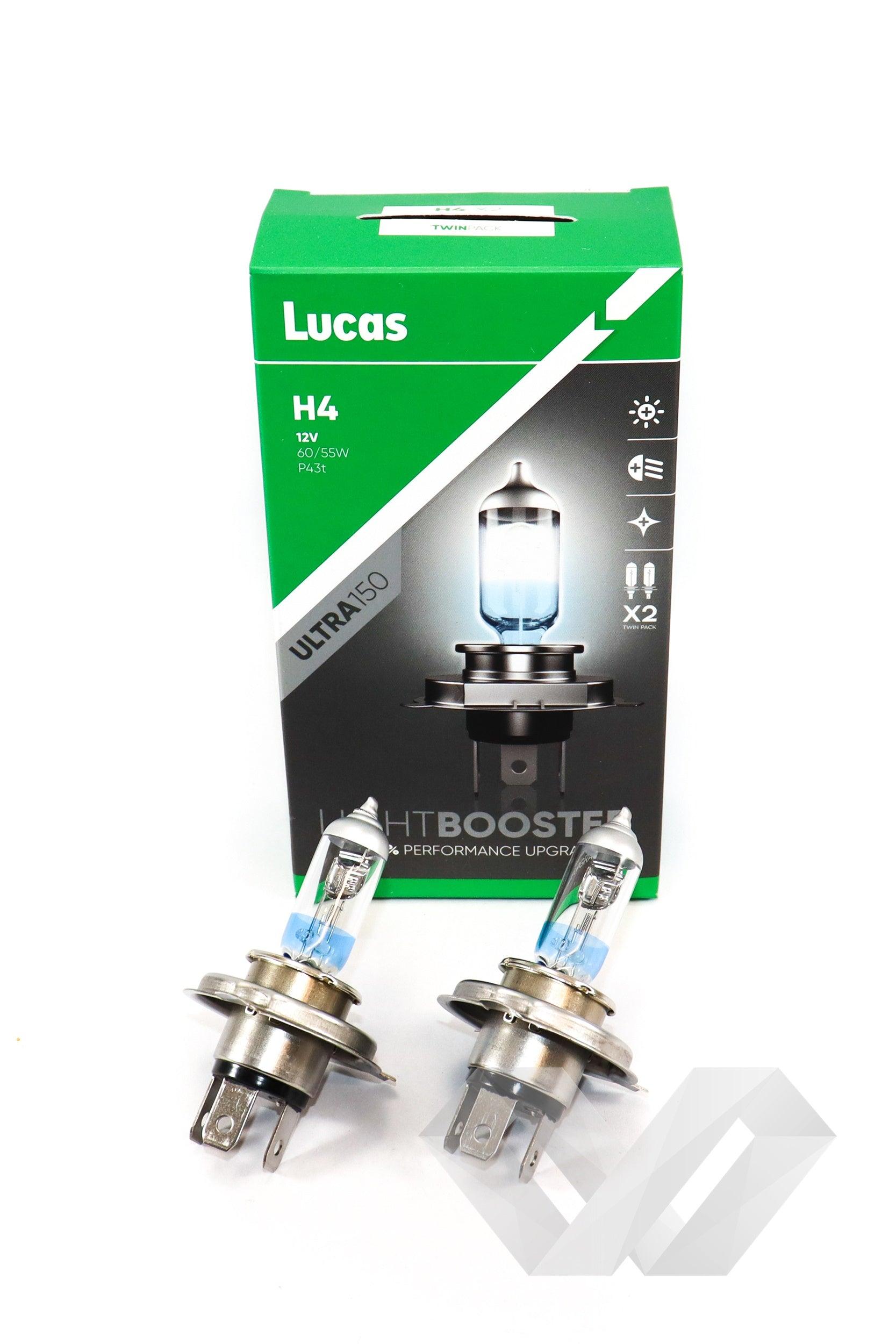 Set 2 becuri auto Lucas, 12V H4 +150%